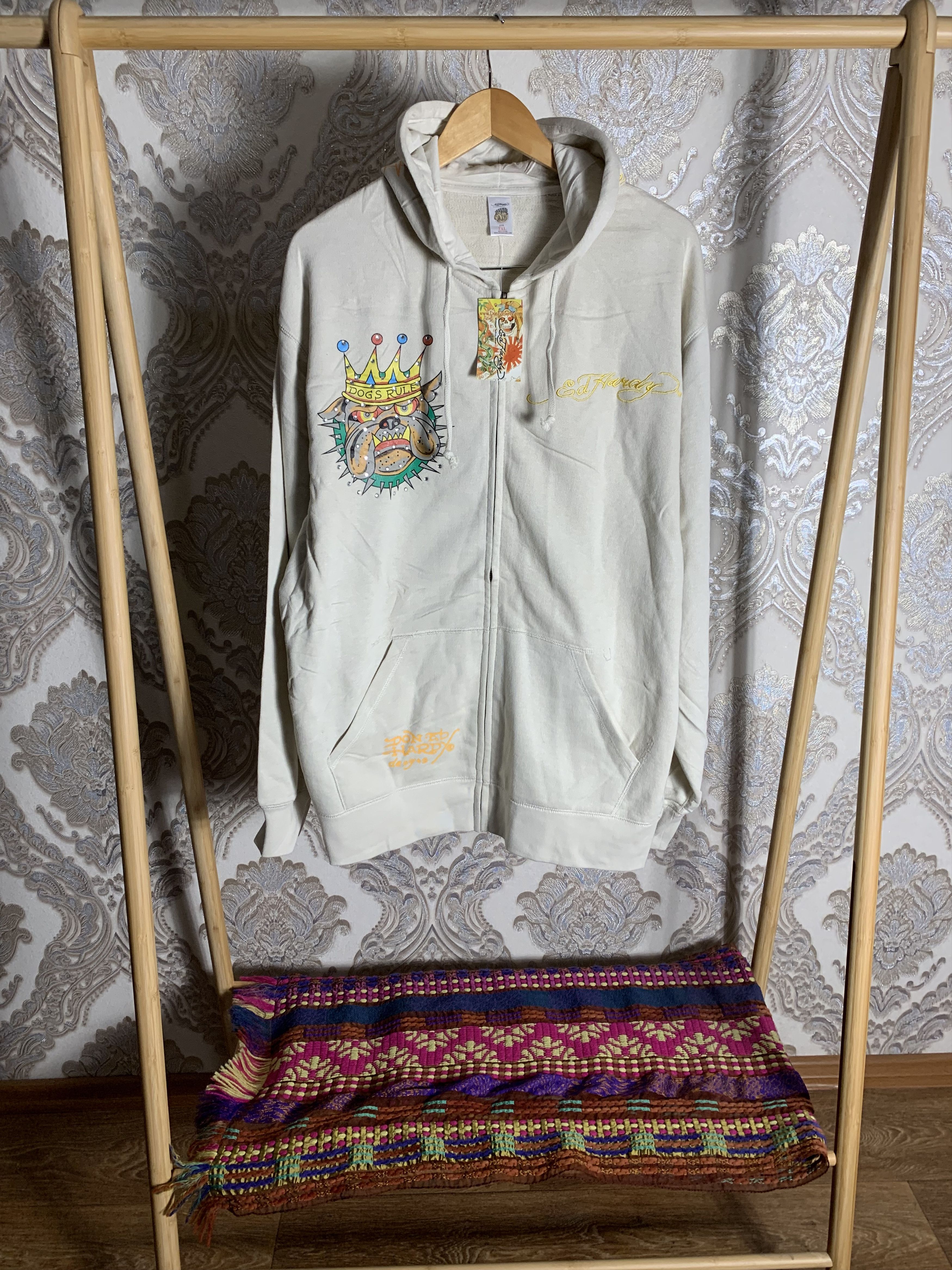Ed Hardy VINTAGE ED HARDY BY CHRISTIAN AUDIGIER DESIGNER HOODIE Y2K Size US XXL / EU 58 / 5 - 2 Thumbnail