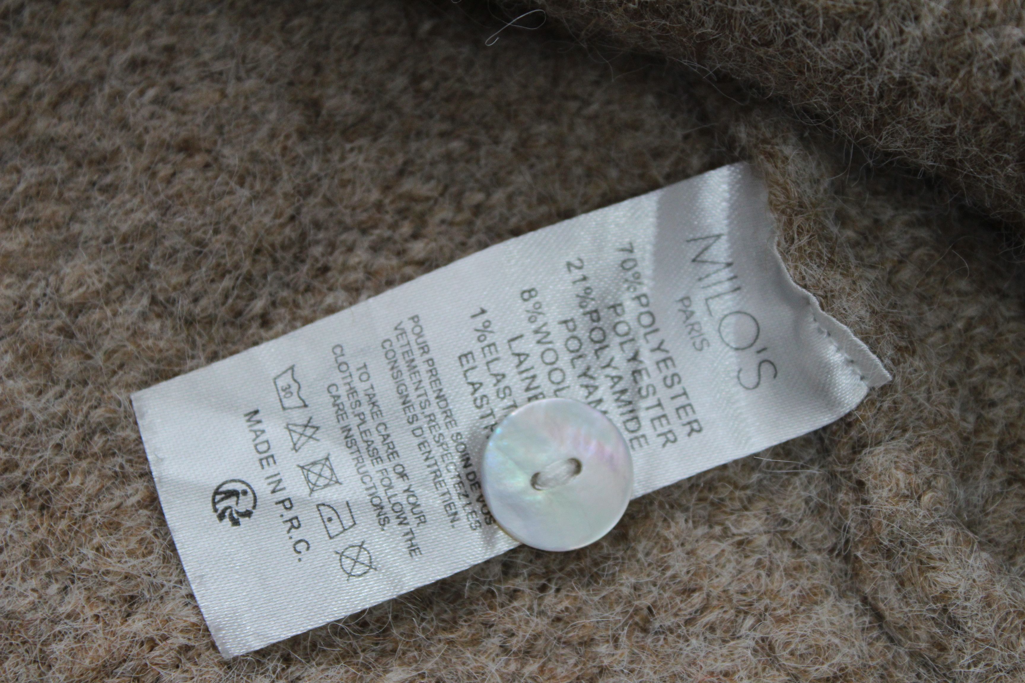 Other Milo’s Paris Wool Blend Knit Cardigan Taupe Beige Size ONE SIZE - 12 Thumbnail