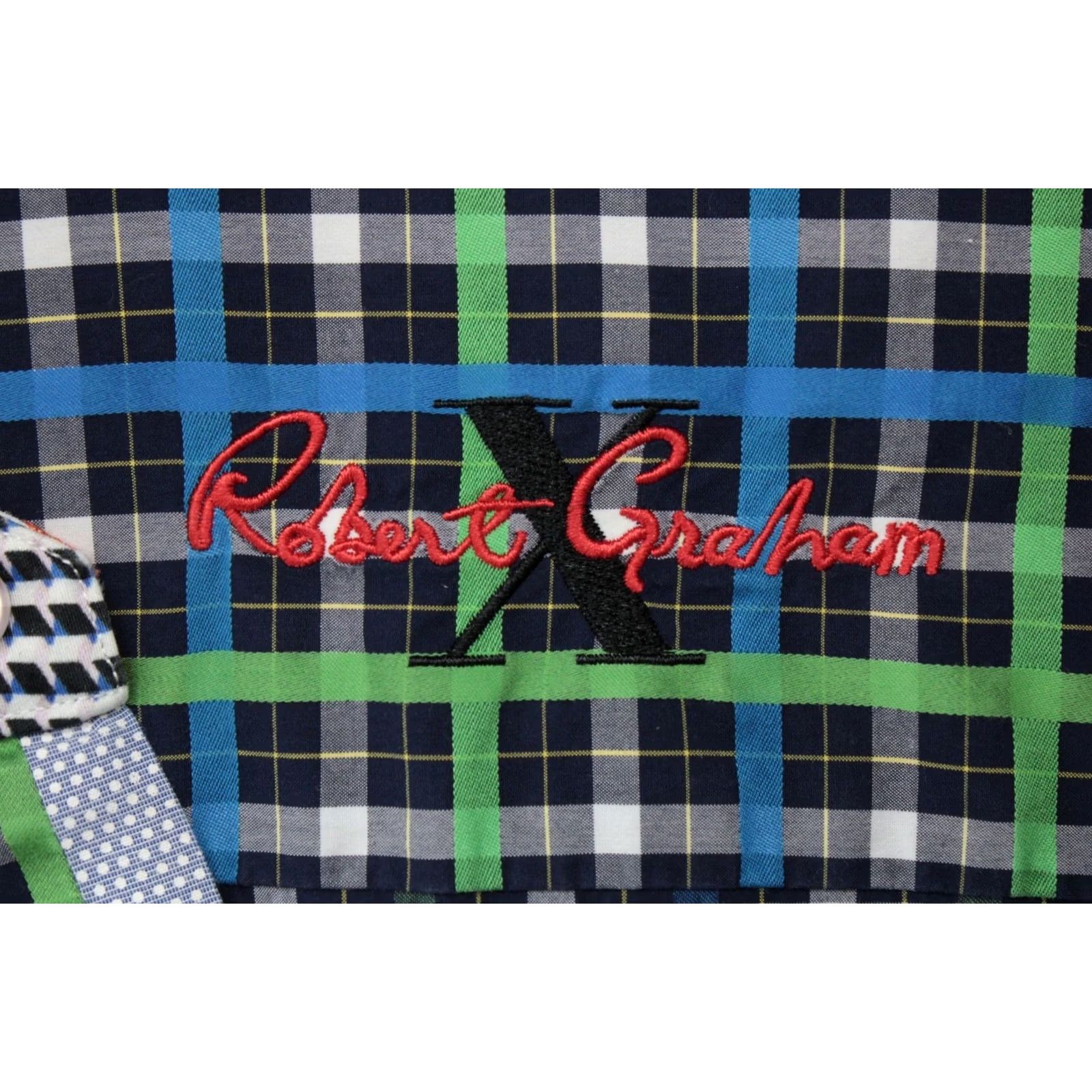 Robert Graham Robert Graham X Shirt Mens 3XL Check Multicolor Flip Cuff Statement Preppy Shirt Size US XXL / EU 58 / 5 - 4 Thumbnail