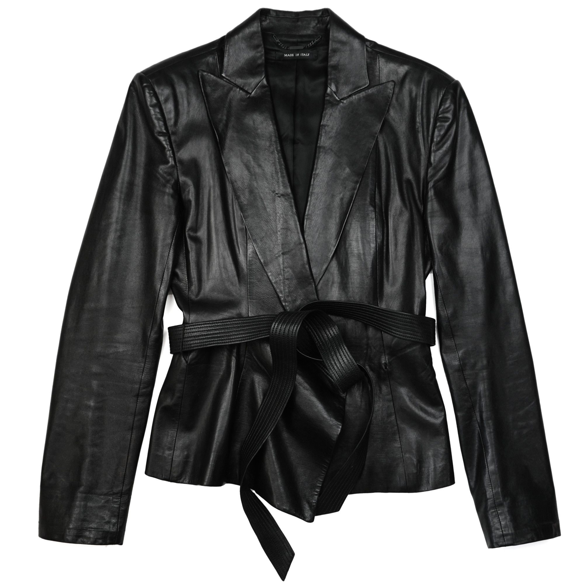 Gucci Gucci by Tom Ford AW01 Belted Leather Jacket Size M / US 6-8 / IT 42-44 - 1 Thumbnail