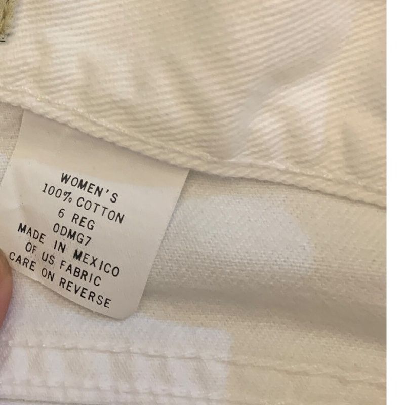 L.L. Bean 90s L.L. Bean White Denim Mom Jeans High Rise Tapered Sz 6 Size 28" / US 6 / IT 42 - 5 Thumbnail