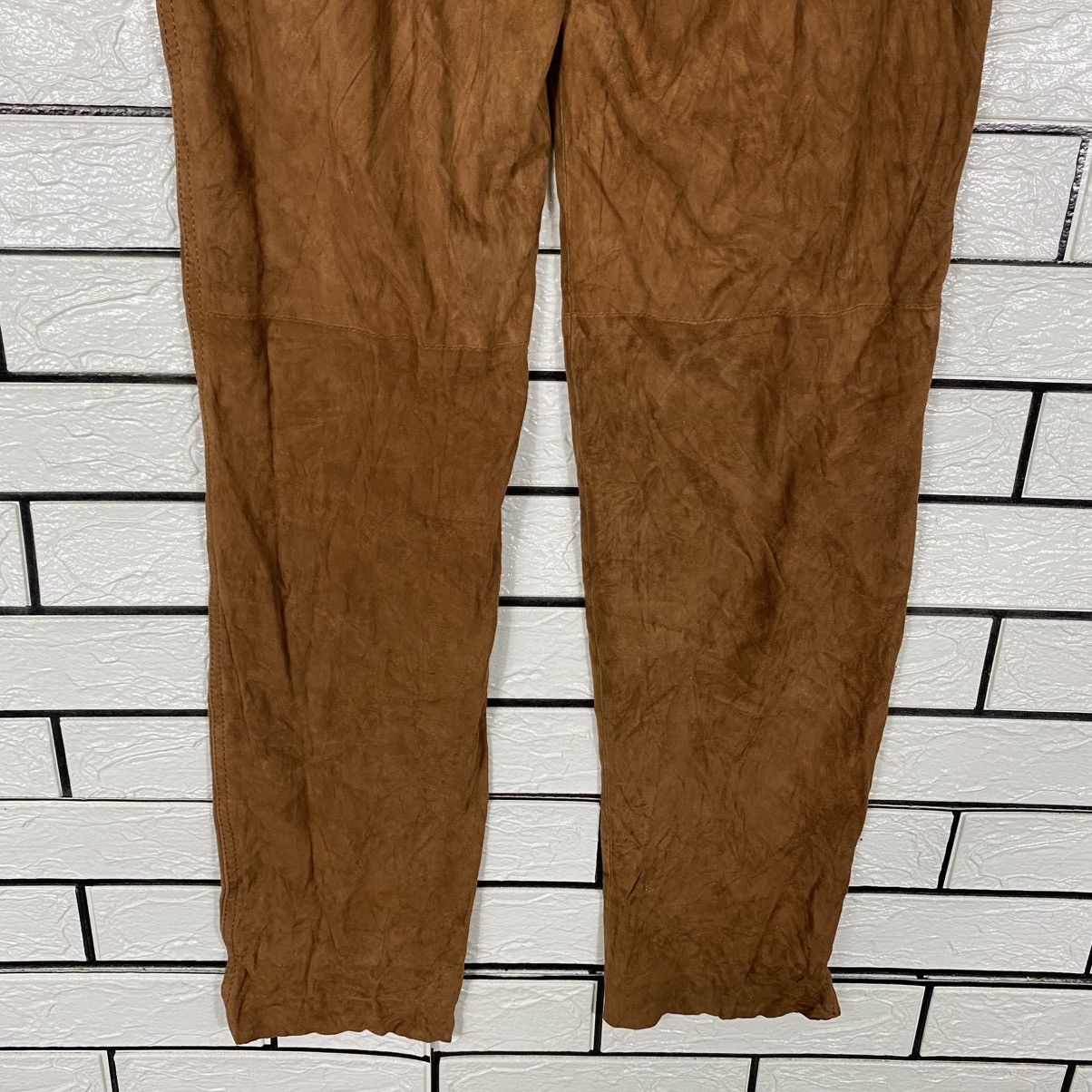 Vera Pelle Denim Intalia in Pelle Leather Biker Pants Pelle Pelle Size US 26 / EU 42 - 13 Thumbnail