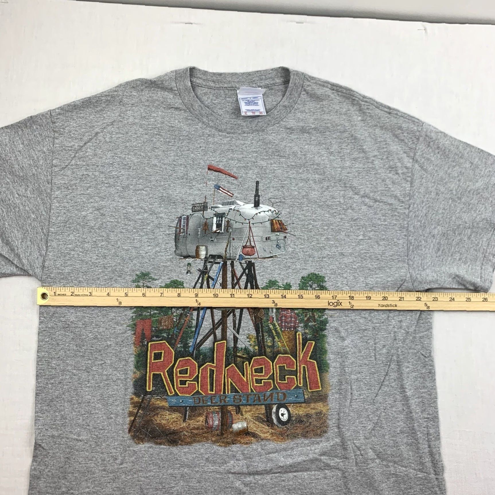 Vintage VINTAGE Redneck Deer Stand Shirt Adults XL Gray Funny Graphic Tee Y2K Fun Country Size US XL / EU 56 / 4 - 6 Thumbnail