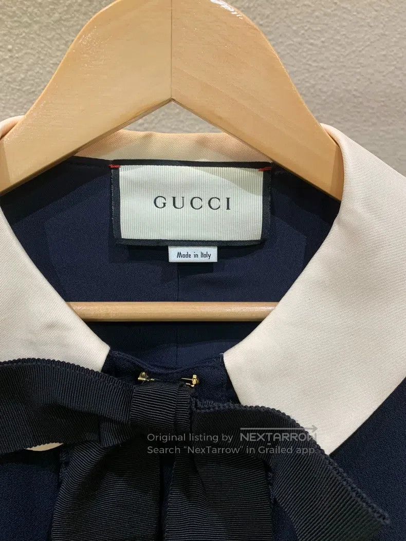 Gucci Gucci The ruffled dress with tiger head button Size M / US 6-8 / IT 42-44 - 4 Thumbnail