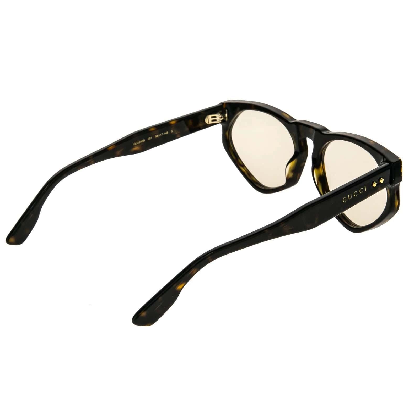 Gucci GUCCI Gg1248S 1248 Brown Marble Angular Style Sunglasses 001 Size ONE SIZE - 9 Thumbnail