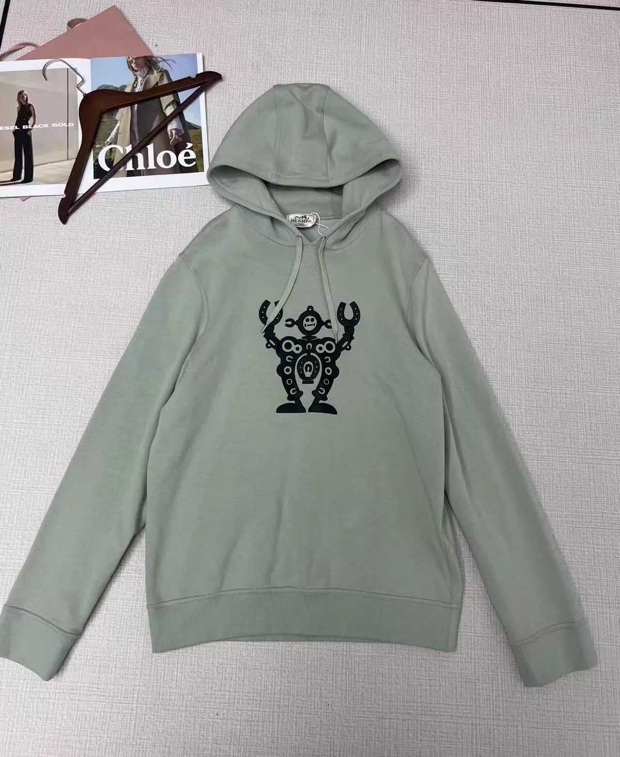 Hermes Hermès AW Robot Avocado Green Unisex Sweatshirt L Size L / US 10 / IT 46 - 6 Thumbnail