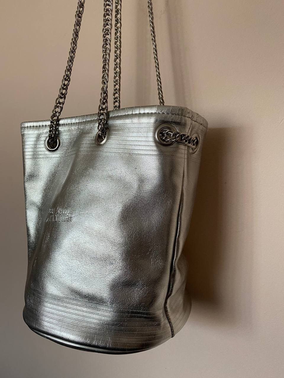 Jean Paul Gaultier Jean Paul Gaultier silver bucket bag leather silver red Size ONE SIZE - 5 Thumbnail