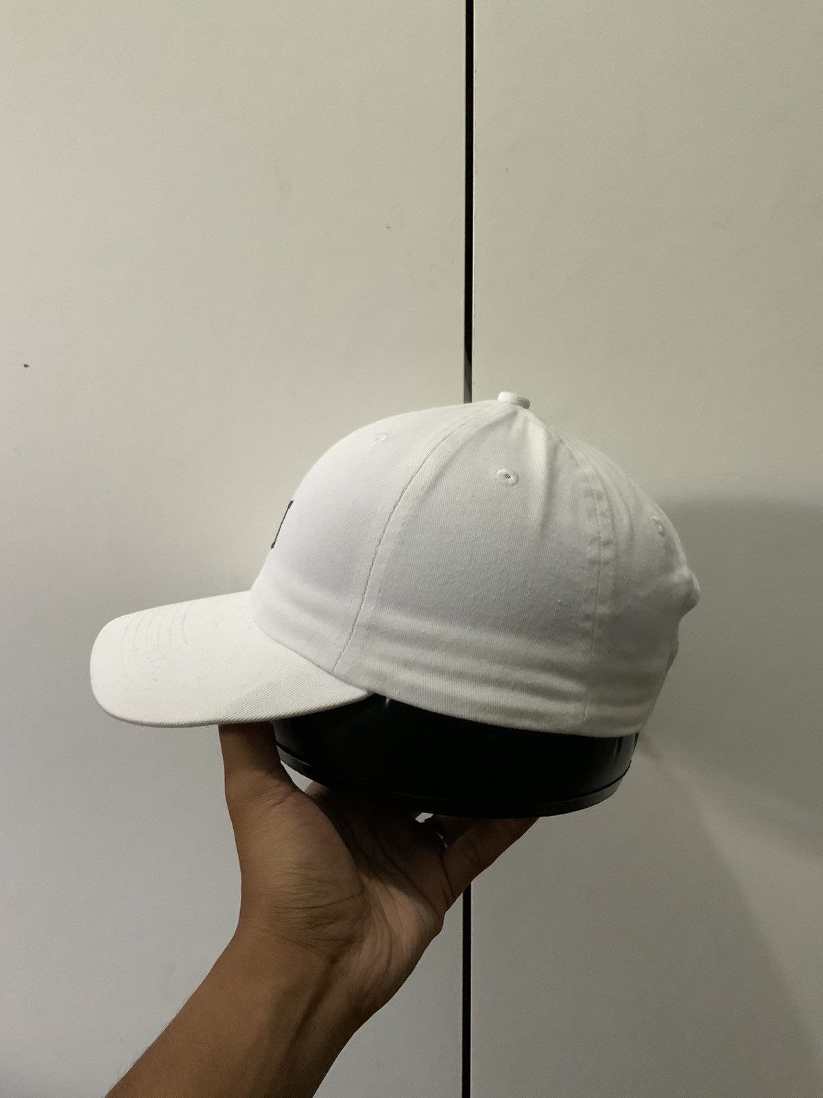 Japanese Brand Plain White Black Logo Hat Size ONE SIZE - 3 Thumbnail
