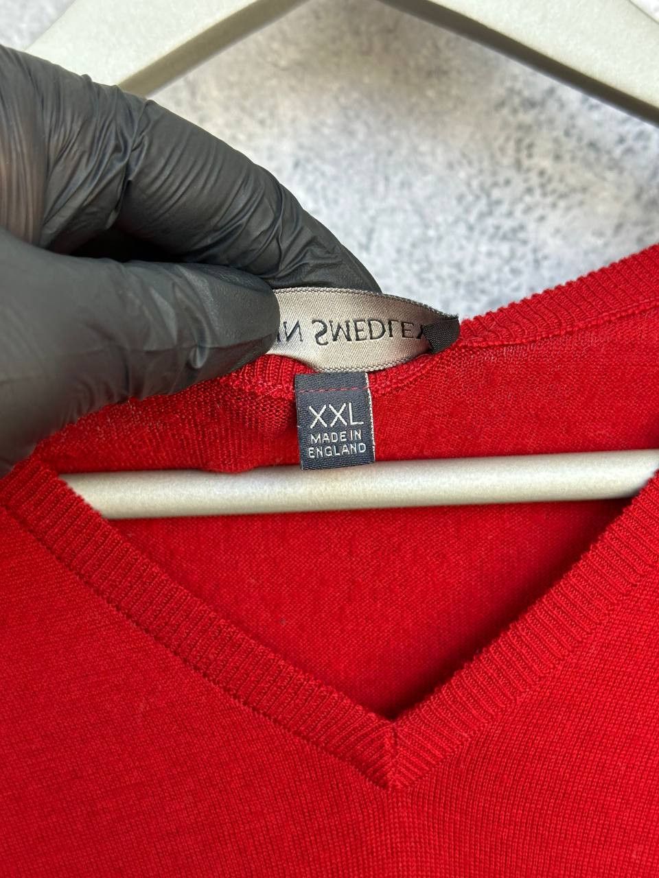 John Smedley John Smedley Merino Wool Sweater Red V-Neck Jumper Size US XXL / EU 58 / 5 - 12 Thumbnail