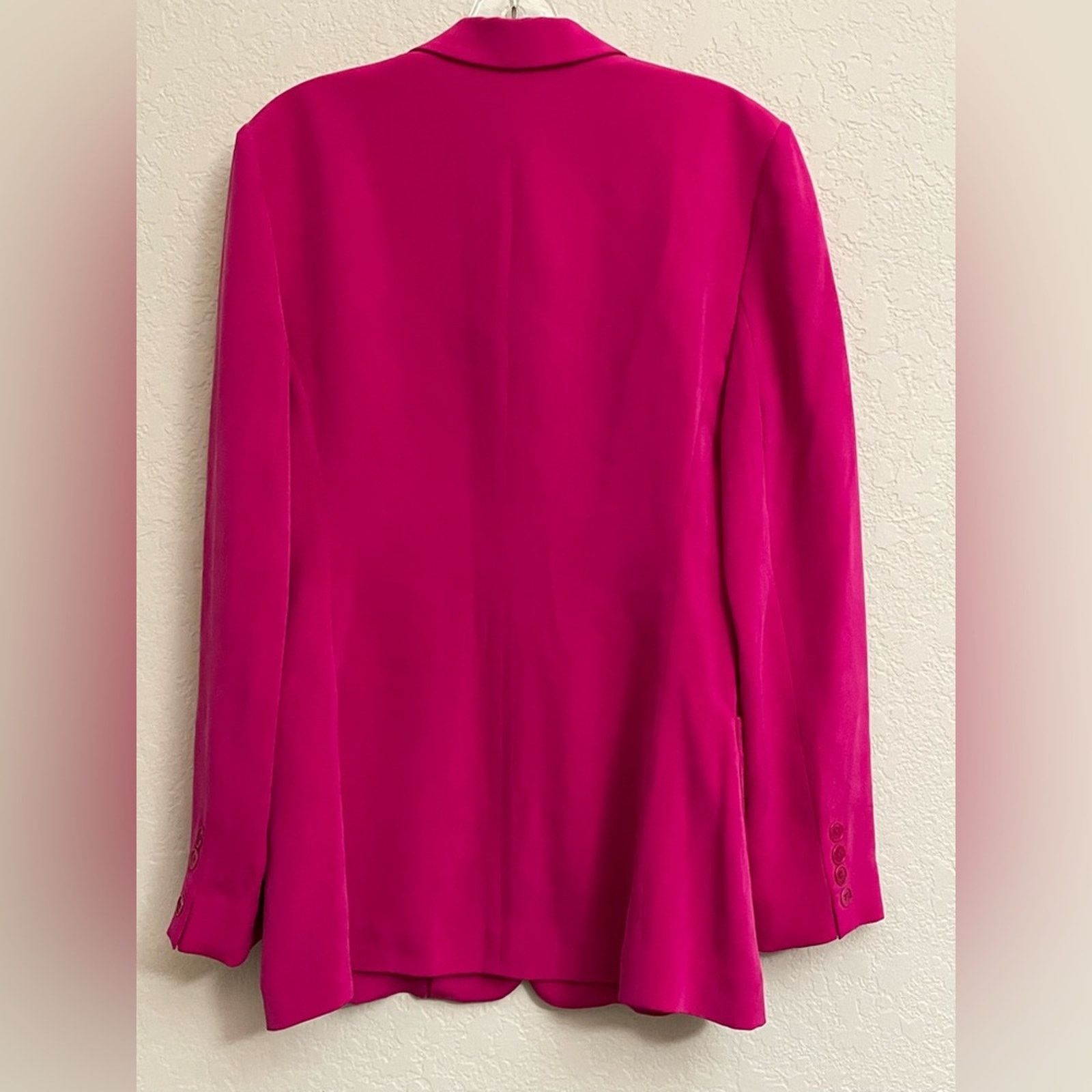 Lauren Ralph Lauren Lauren Ralph Lauren 100% Silk Button Blazer Fuschia Sz 6 Size M / US 6-8 / IT 42-44 - 5 Thumbnail