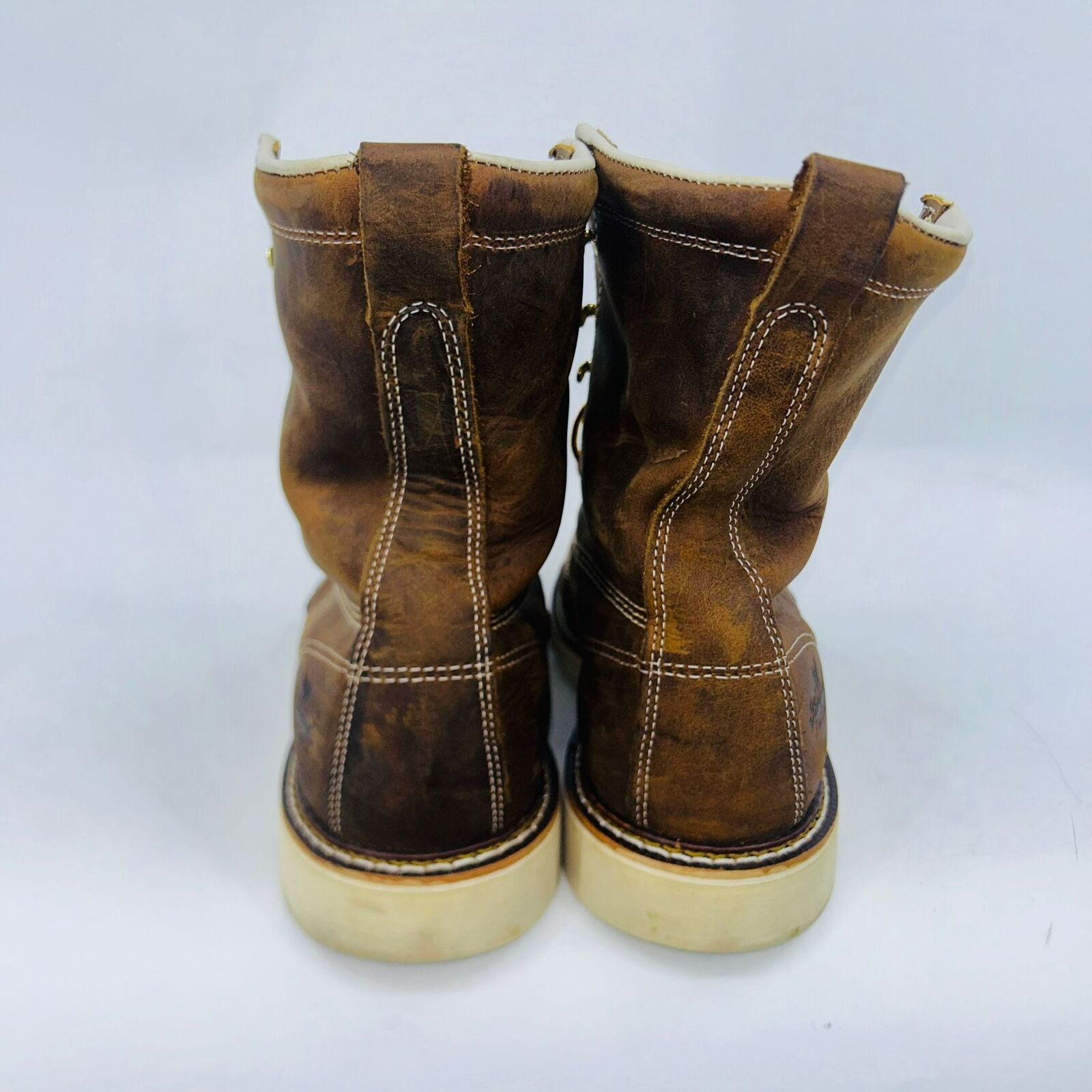 Thorogood THOROGOOD MENS 8" WEDGE SOLE MOC WORK BOOTS SIZE 11.5D Size US 11.5 / EU 44-45 - 3 Thumbnail