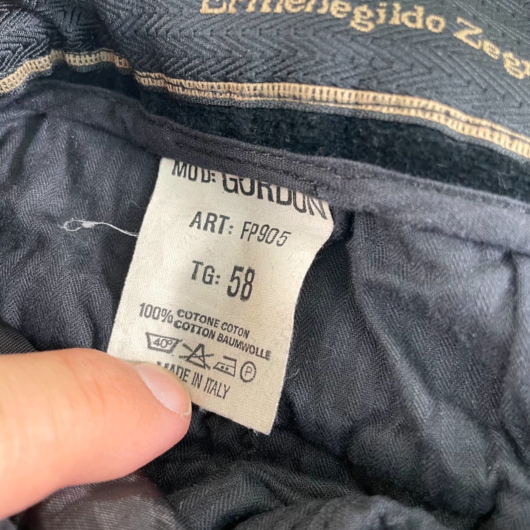 Ermenegildo Zegna Ermenegildo Zegna Pants Men 38x34 Black Velvet Straight Leg Italy Made Size US 38 / EU 54 - 2 Thumbnail
