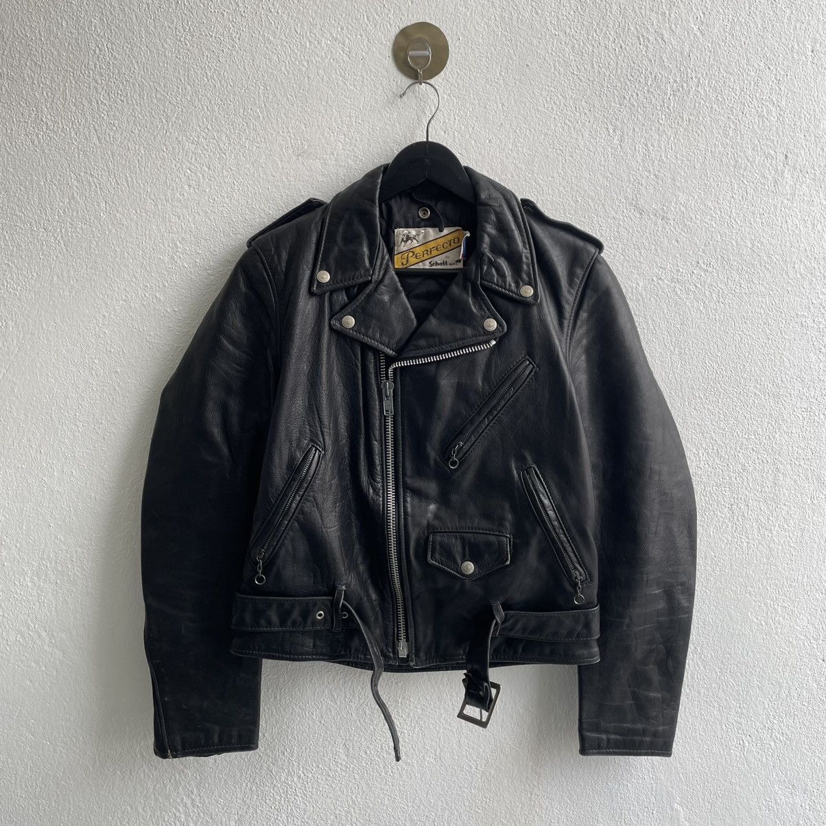 Schott Vintage Schott Perfecto 118 Leather Biker Jacket Size US S / EU 44-46 / 1 - 2 Thumbnail