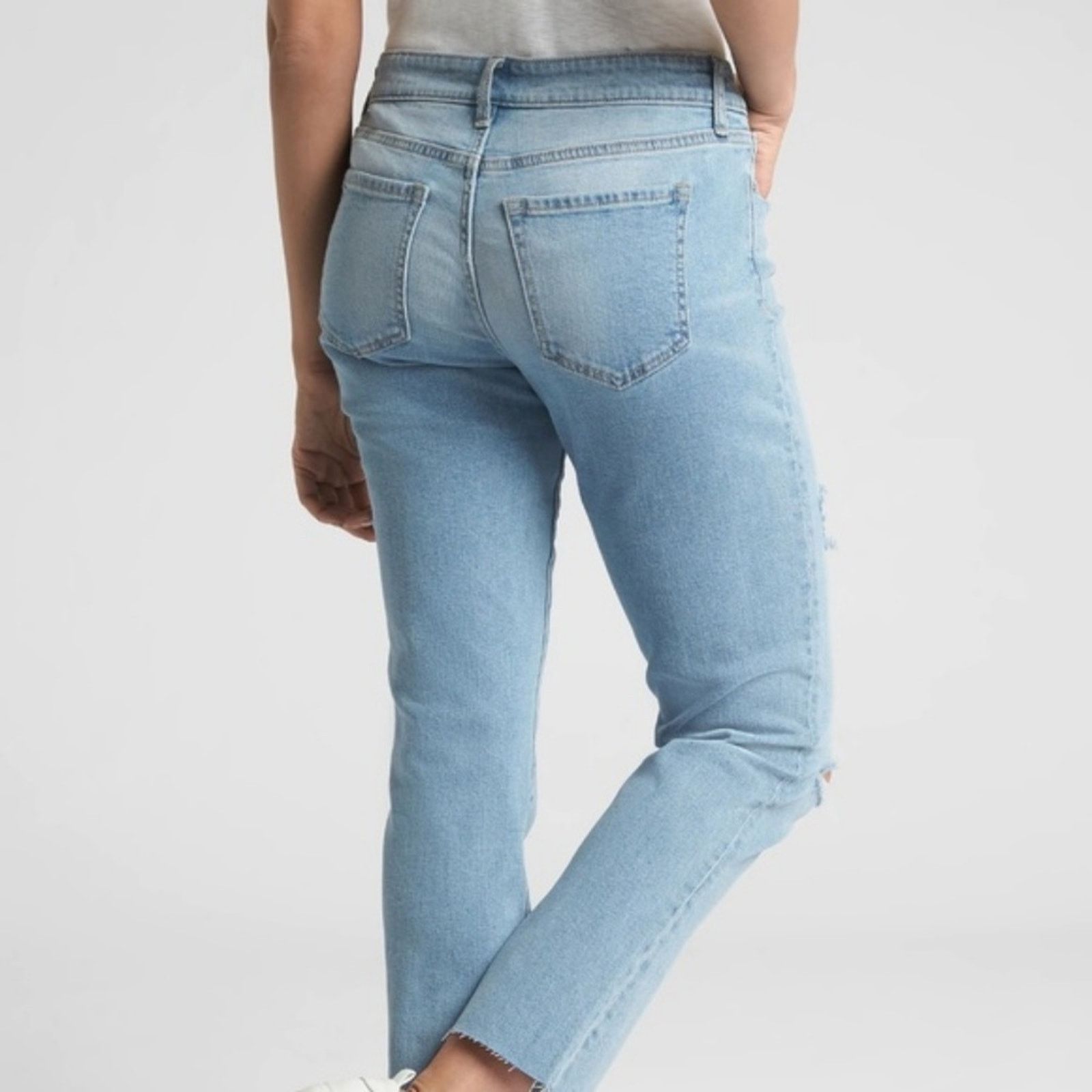 Gap GAP Low Rise Straight Crop Jeans Size 27" / US 4 / IT 40 - 5 Thumbnail