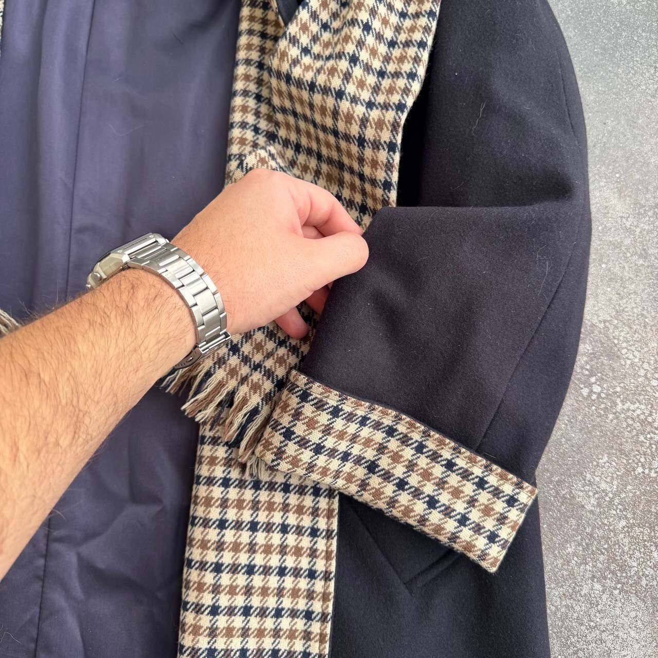 Aquascutum × Vintage 80s Aquascutum Limited Vintage Navy Wool Trench Coat Size L / US 10 / IT 46 - 12 Thumbnail
