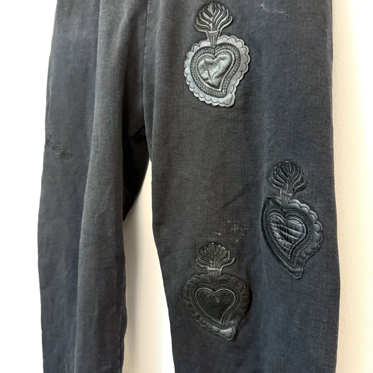 Whensmokeclears When Smoke Clears Waxed French Terry Sweatpants $250 MSRP Size US 40 / EU 56 - 4 Thumbnail