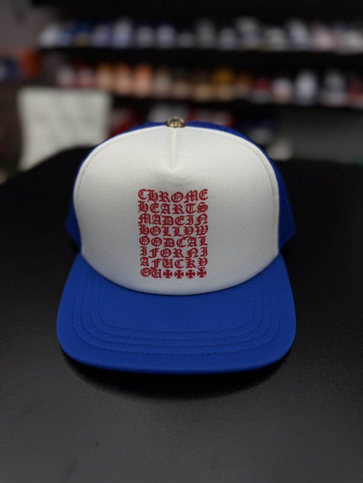 Chrome Hearts Chrome Hearts Blue White Red Logo SnapBack New Size ONE SIZE - 1 Thumbnail