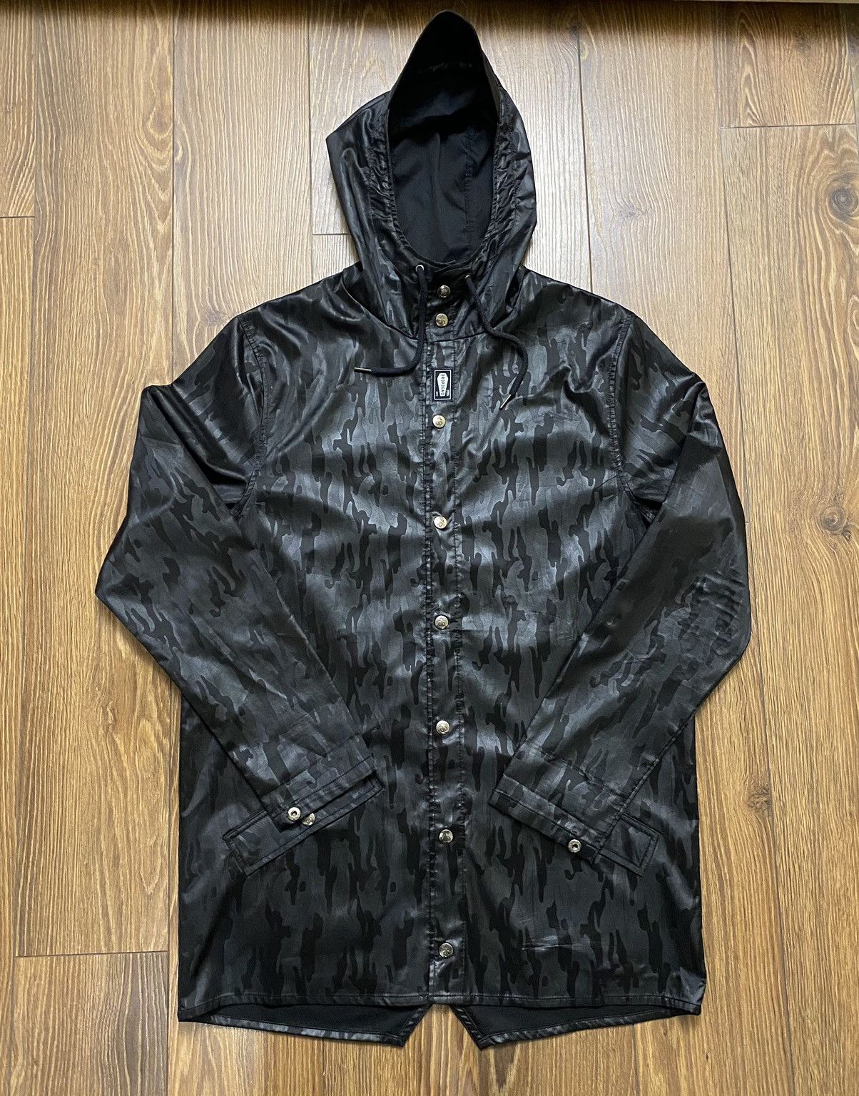 Drop Dead Stealth Camo Rain Jacket Rare Vintage
