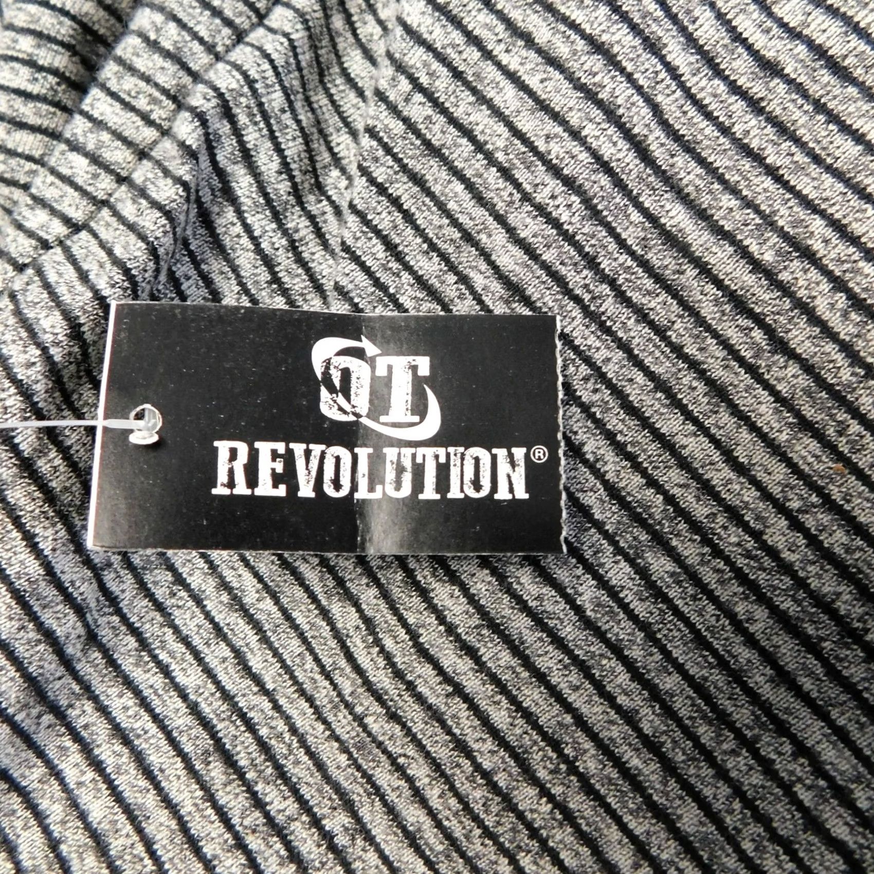 Vintage OT Revolution Men's T-Shirt Gray Stripe Short Sleeve Crew Neck XL Shirt Size US XL / EU 56 / 4 - 3 Thumbnail