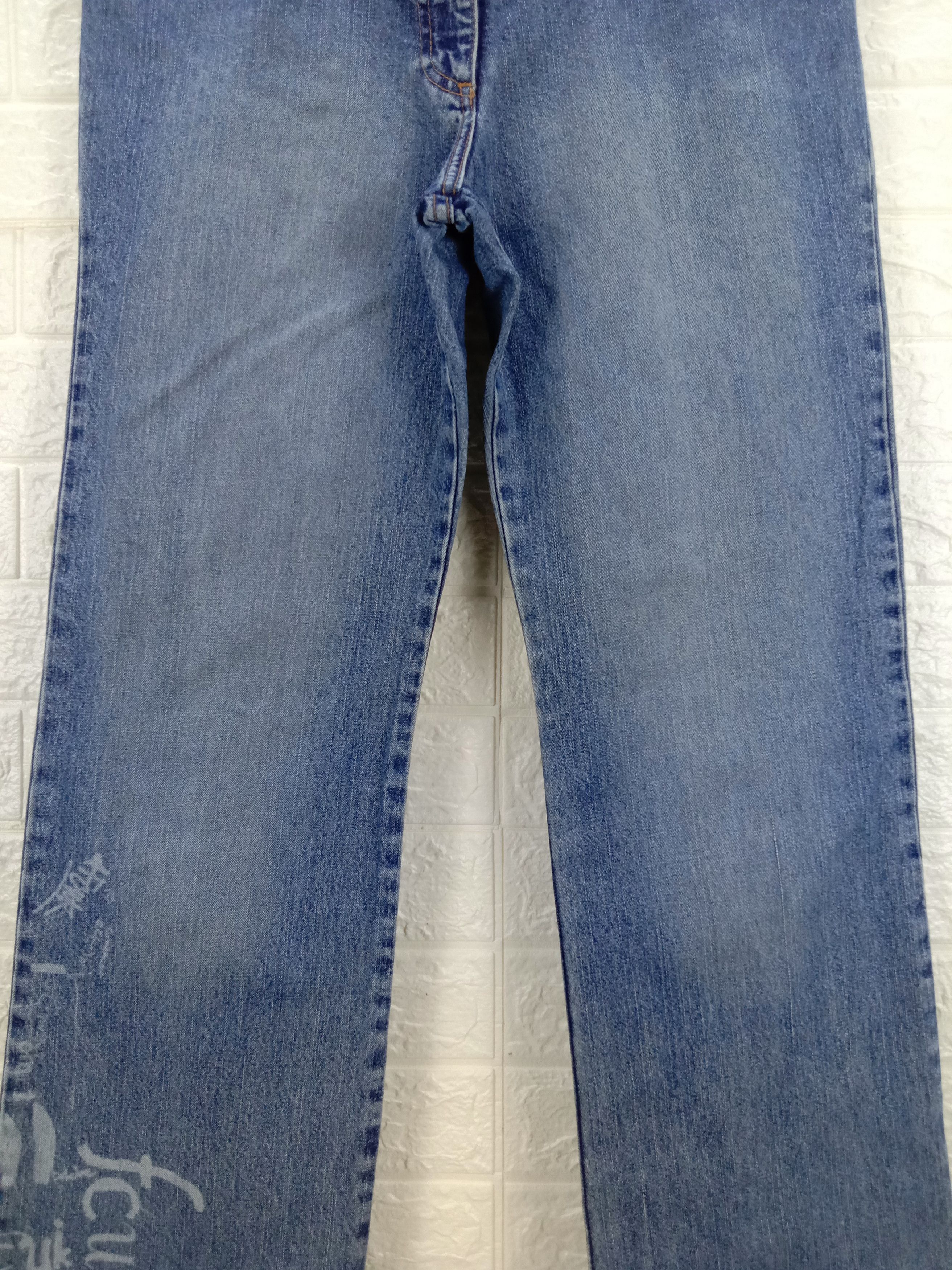 FCUK Vintage Fcuk Artwork Flare Jeans Bell Bottom Denim Size 31" - 3 Thumbnail