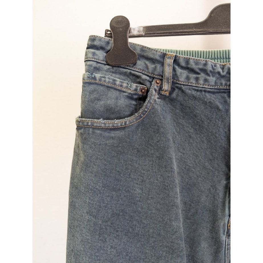 Balenciaga o1rshd1 Hybrid Sweatpants Denim in Blue Size US 34 / EU 50 - 6 Thumbnail