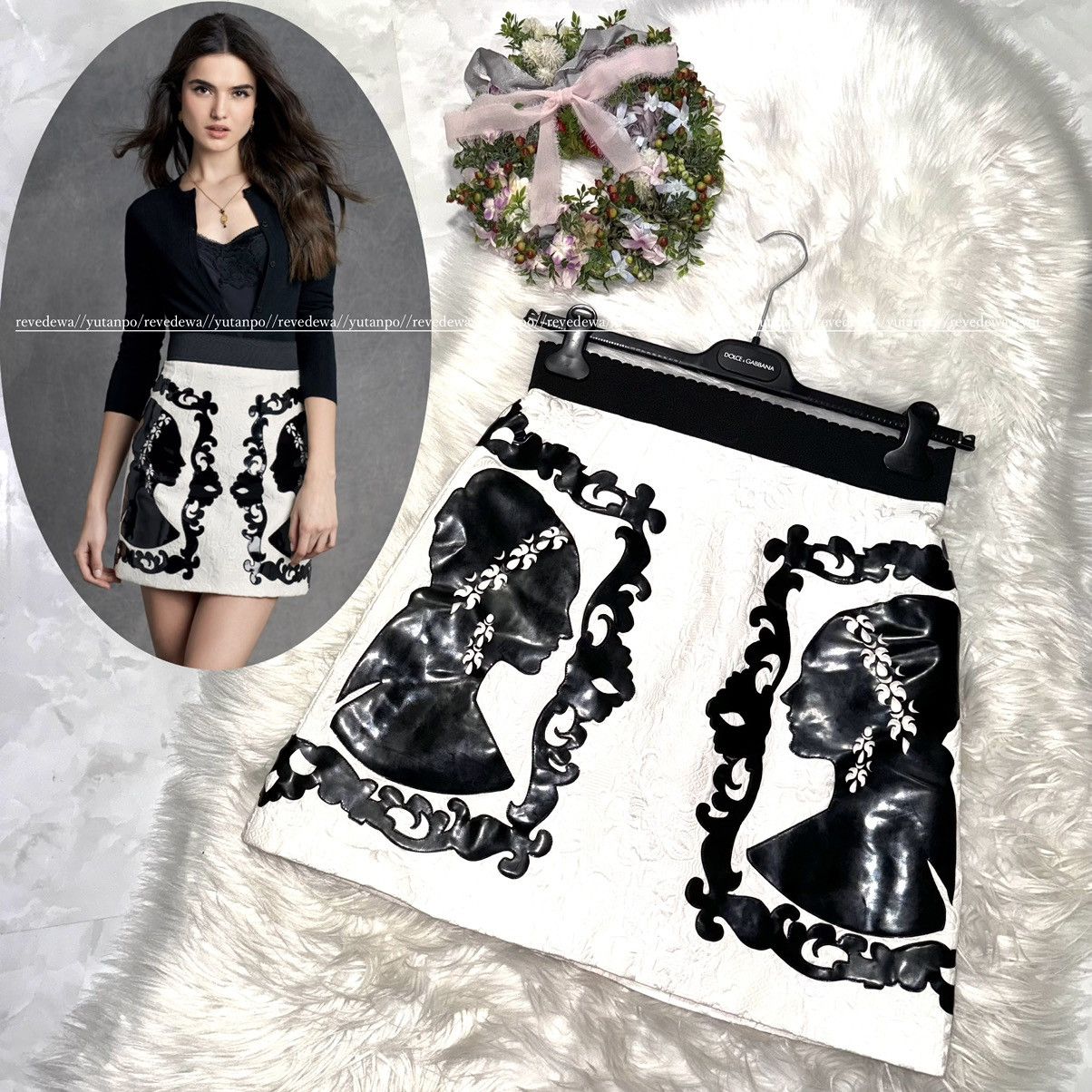Dolce & Gabbana Dolce & Gabbana mirror design flower flare skirt, size 42 Size 28" / US 6 / IT 42 - 1 Thumbnail