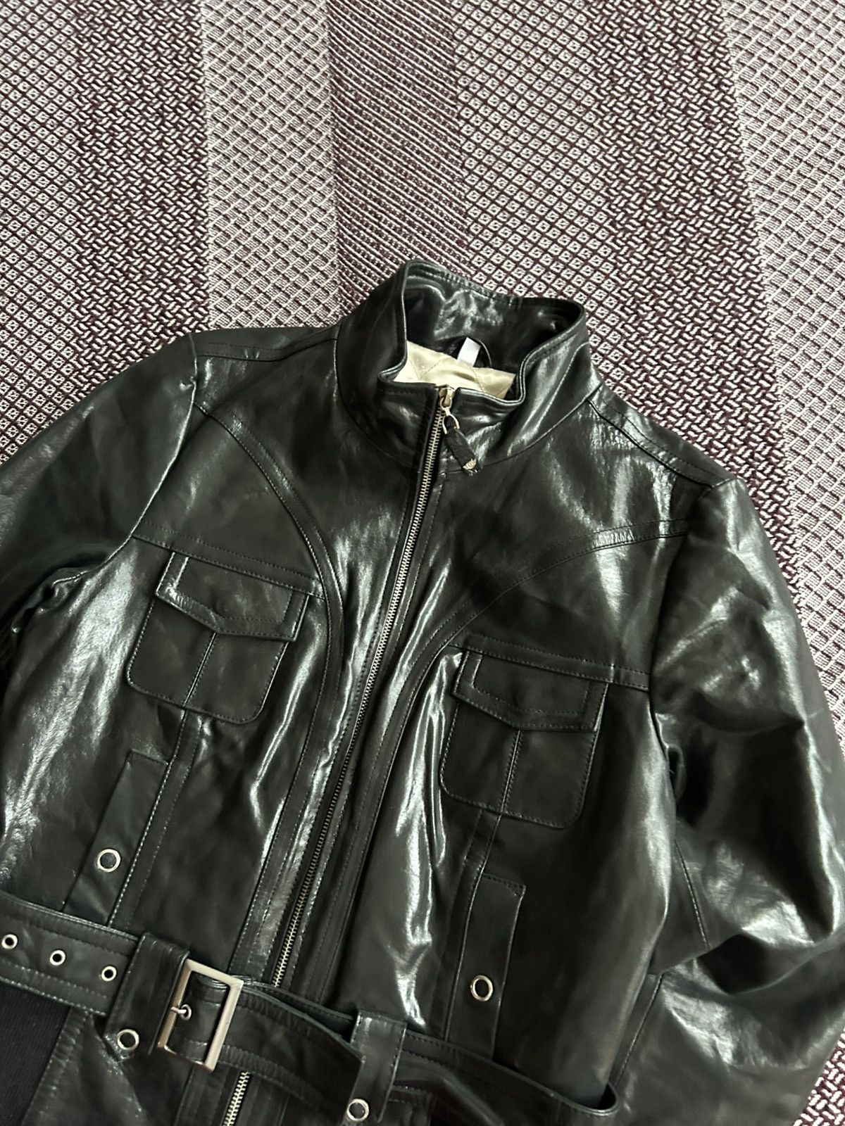 Leather Vintage BIAGGINI Leather Jacket Women Avantgarde Style Sz 38 Size XS / US 0-2 / IT 36-38 - 7 Thumbnail
