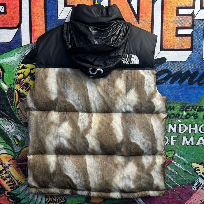 Supreme Supreme X The North Face Fur Print Puffer Vest FW13 Size