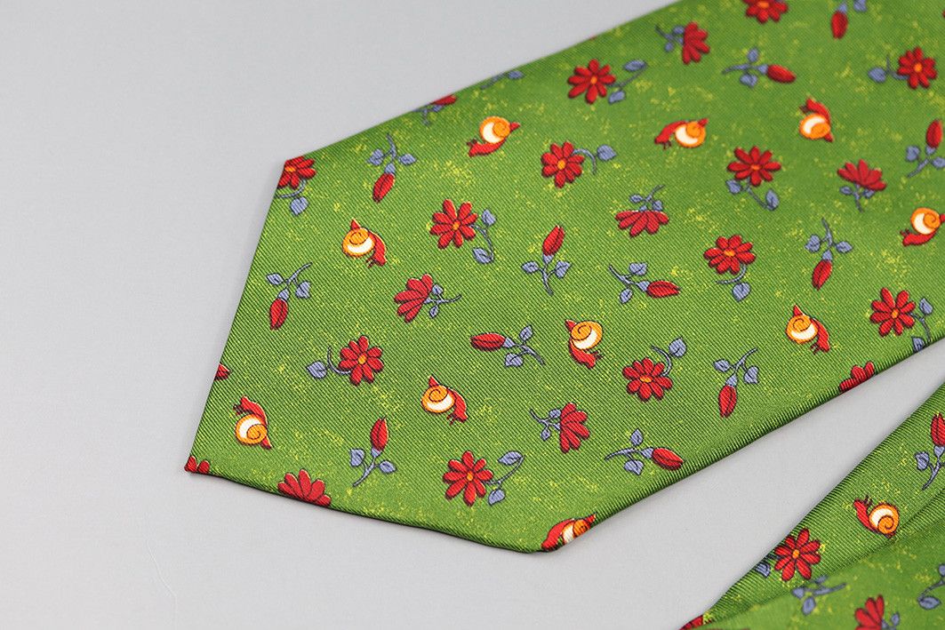 Other Vintage St. George Milano Green Silk Tie Size ONE SIZE - 10 Thumbnail