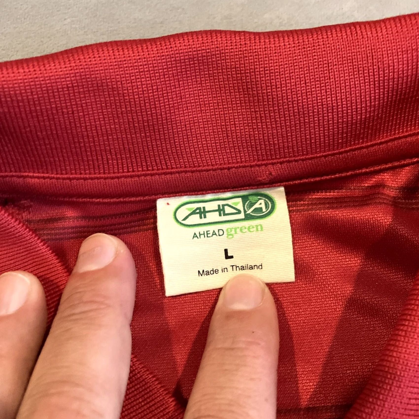 Vintage Ahead Golf Polo Men’s Large Quail Hollow Championship Health Tech NWT Red Short Sleeve Collared Polo Shirt Sports Lightweight Size US L / EU 52-54 / 3 - 6 Thumbnail