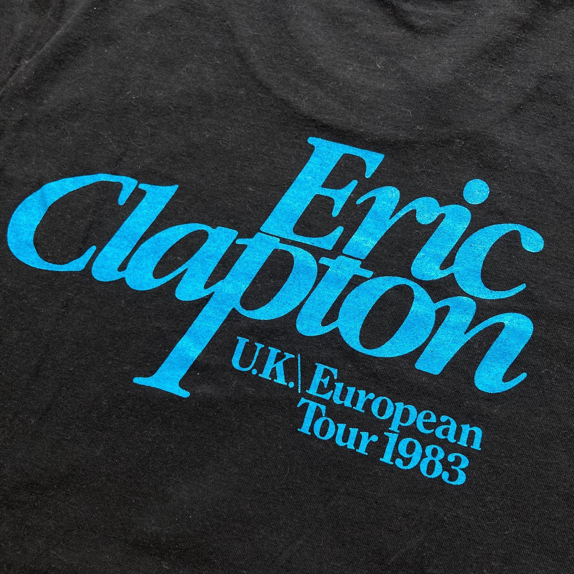 Spruce Vintage 1983 Eric Clapton U.K. European Tour T-Shirt Black M Size US S / EU 44-46 / 1 - 5 Thumbnail