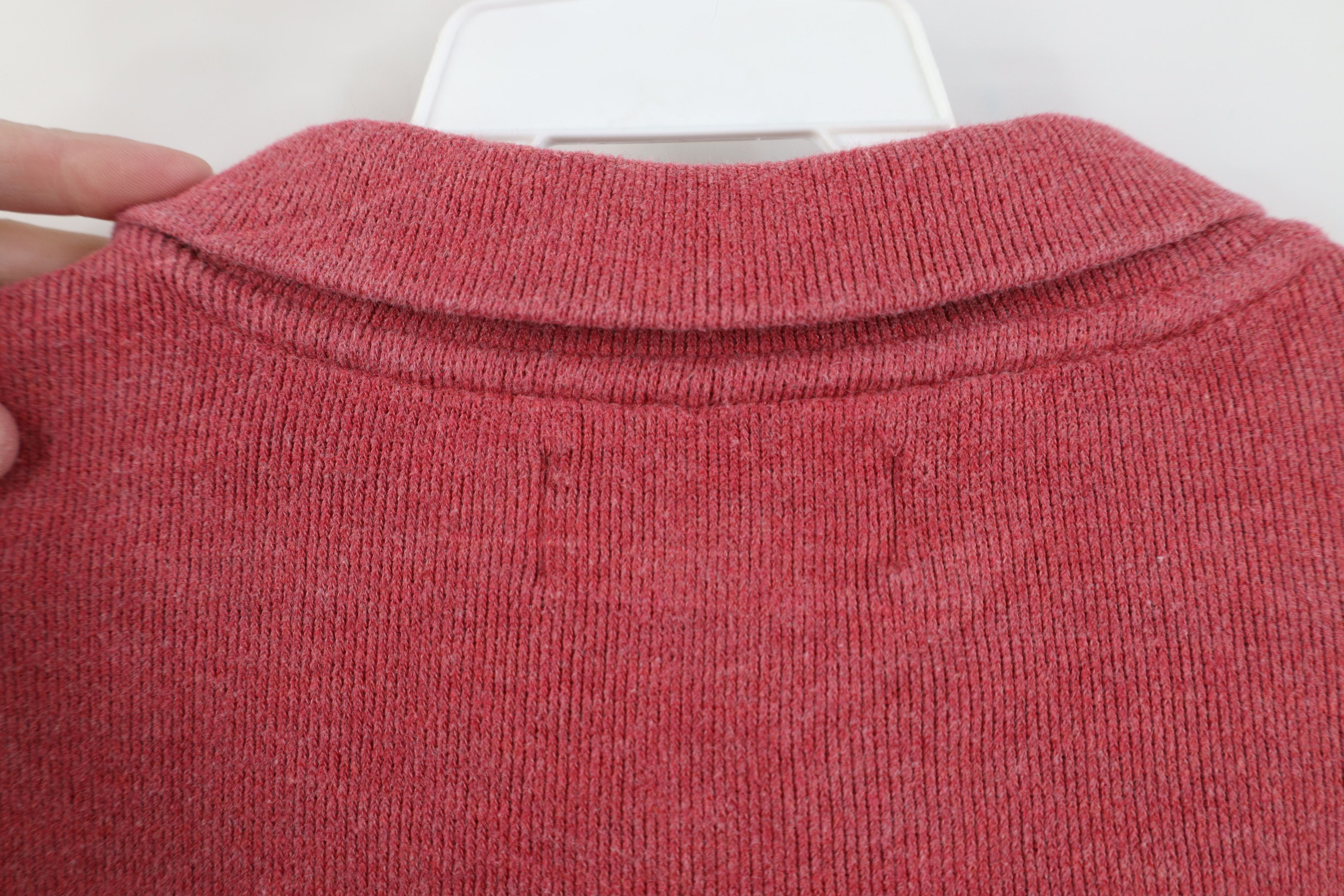 Polo Ralph Lauren Vintage 90s Ralph Lauren Ribbed Knit 1/4 Zip Sweater Red Size US XXL / EU 58 / 5 - 10 Thumbnail