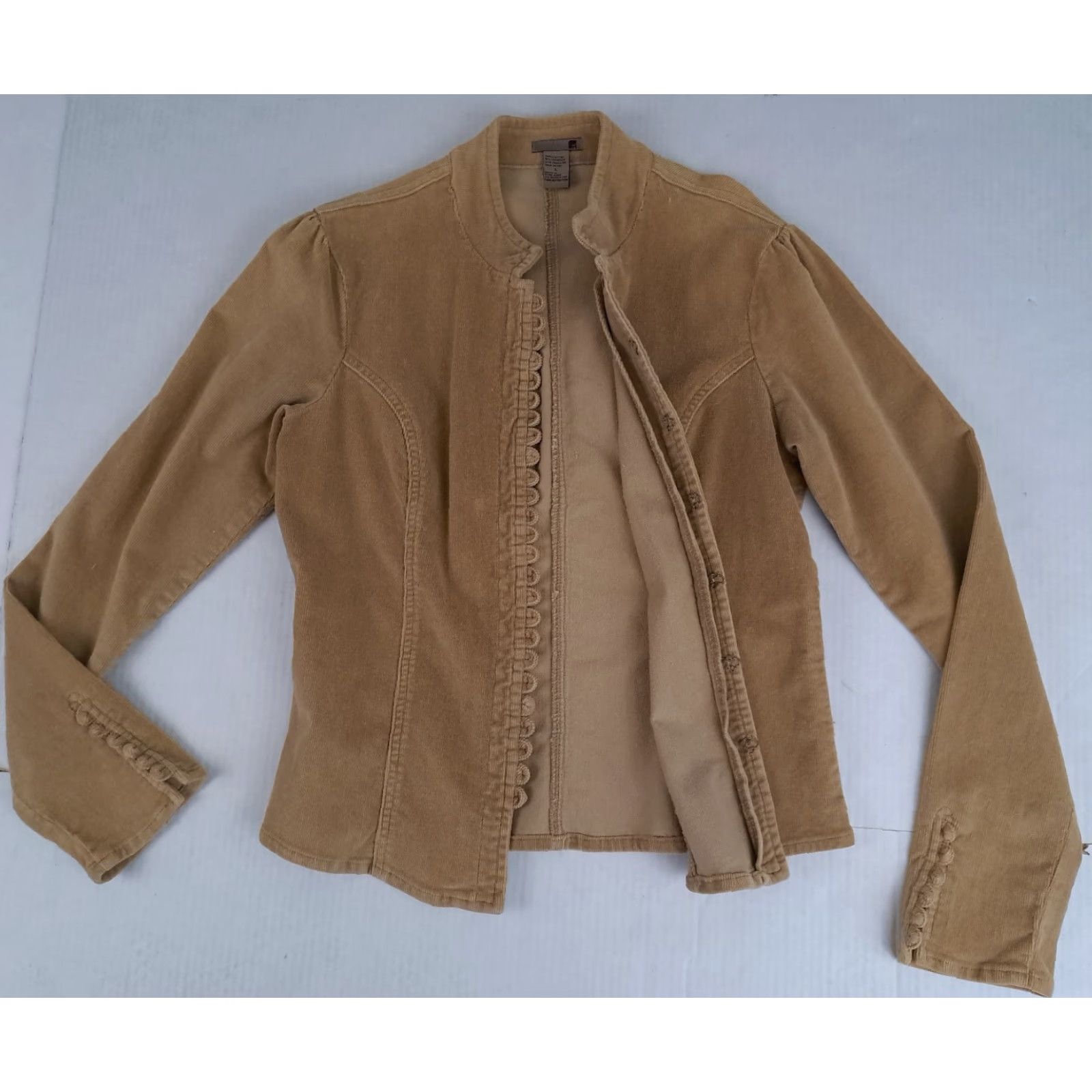 JCPenney VINTAGE Corduroy Shirt JC Penny Button-Up Women Large Brown Blazer Wire Hook Button-Down Casual Long Sleeve Spring Winter 22in Long 18in Pit to Pit Size L / US 10 / IT 46 - 4 Thumbnail