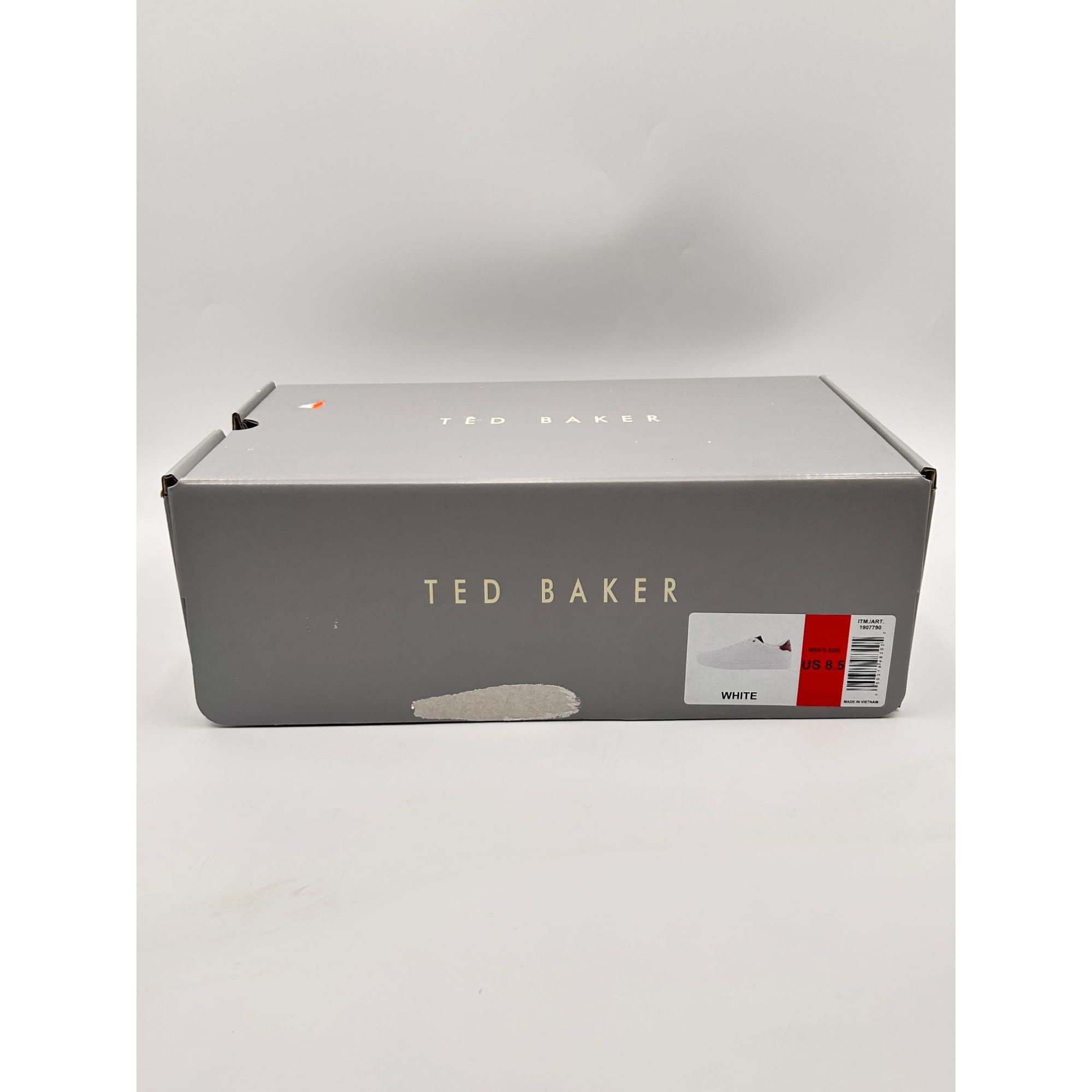 Ted Baker Ted Baker Men White Leather Low Top Sneakers Burgundy Heel C Size US 8.5 / EU 41-42 - 8 Thumbnail