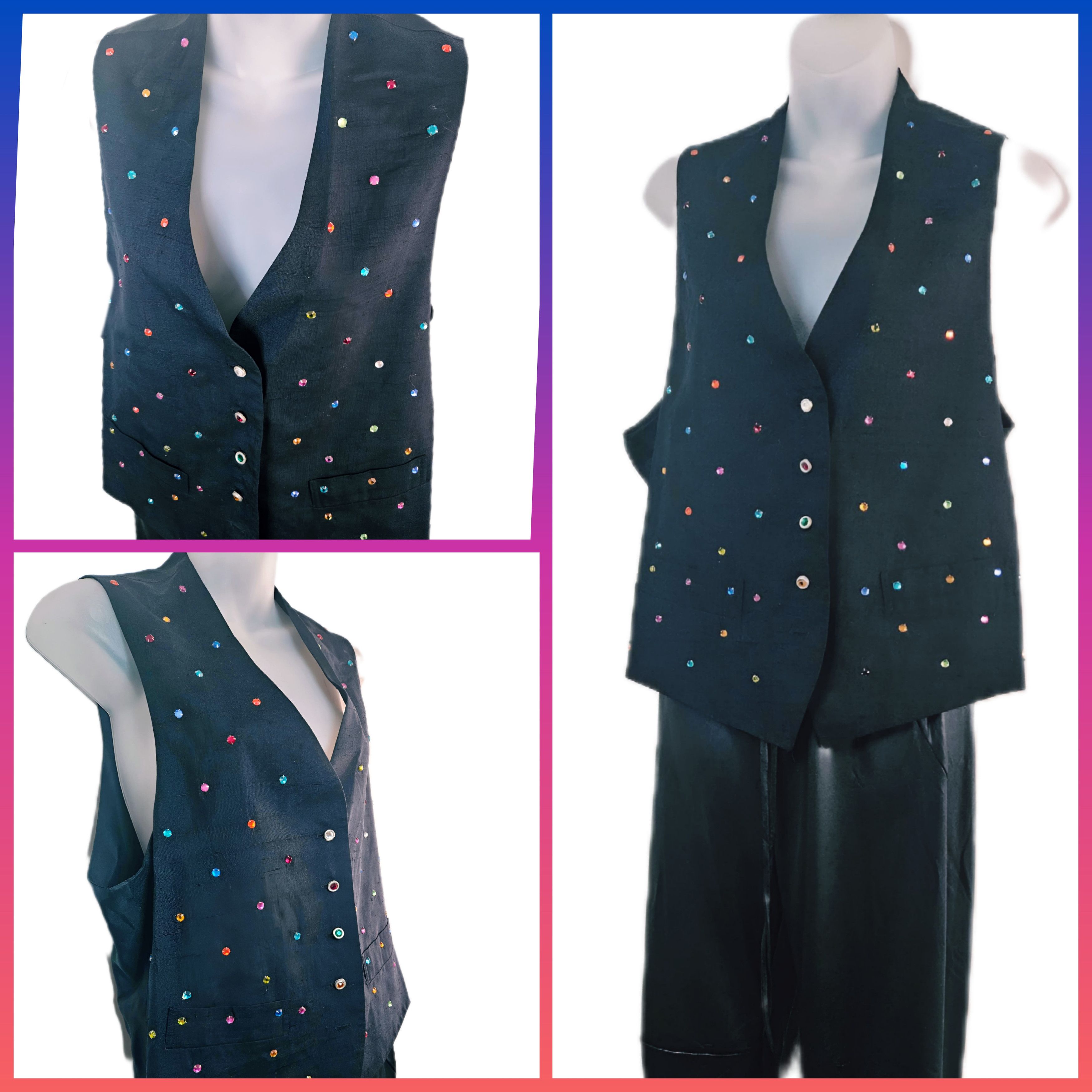 Todd Oldham Todd Oldham 1980s Rhinestone Silk Vest Women’s M New Size M / US 6-8 / IT 42-44 - 1 Thumbnail