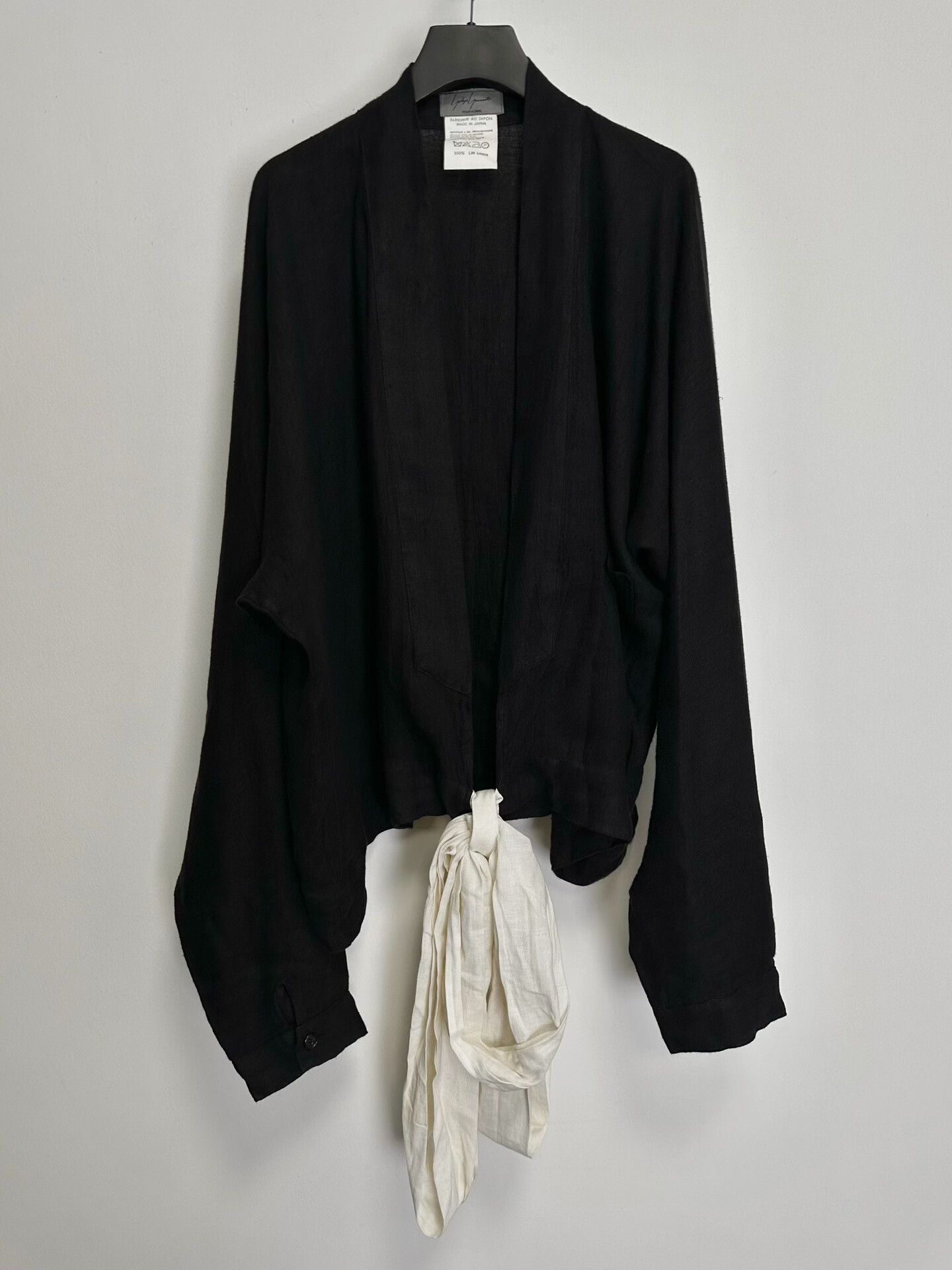Yohji Yamamoto yohji yamamoto black linen long jacket Size US M / EU 48-50 / 2 - 1 Thumbnail