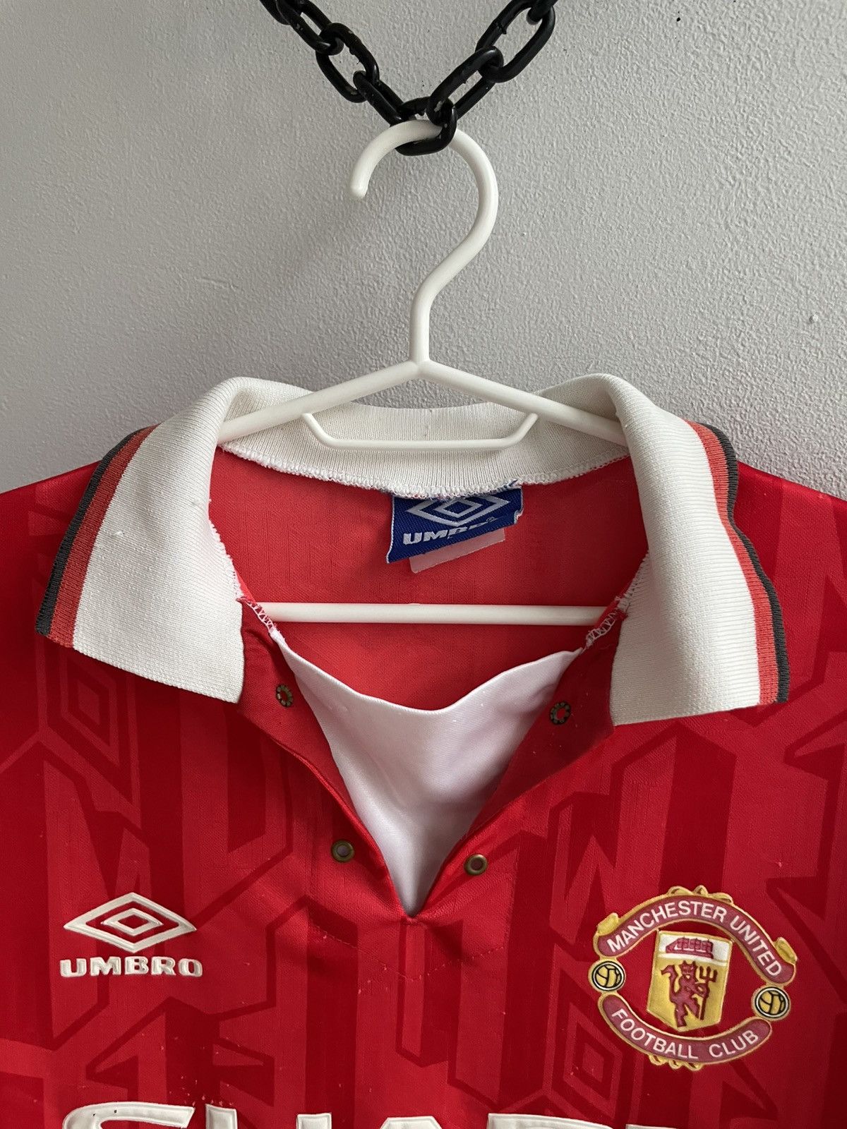 Umbro Manchester United 1992 1993 1994 Shirt Footbal Soccer Jersey Size US L / EU 52-54 / 3 - 7 Thumbnail
