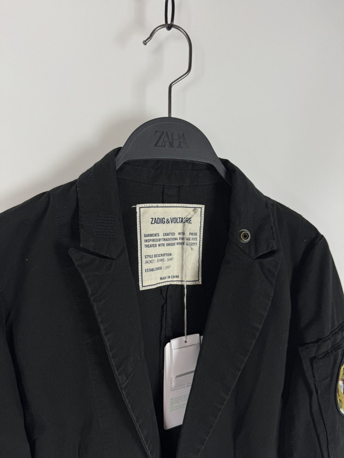 Zadig & Voltaire NWT Zadig&Voltaire Virginia Grunge Black Jacket Size XS / US 0-2 / IT 36-38 - 5 Thumbnail