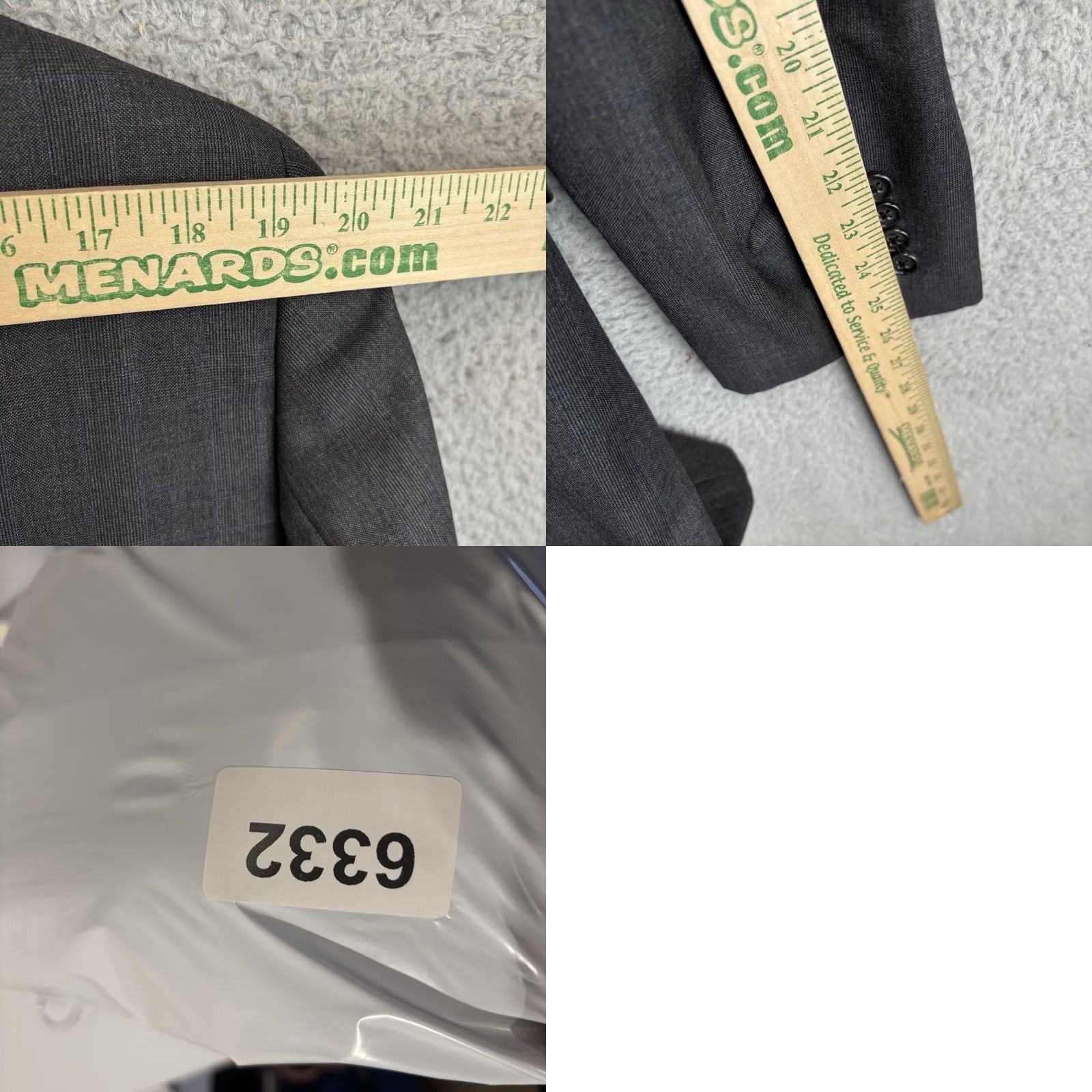 Jack Victor Jack Victor Blazer Loro Piana Zelander Men 41L Gray Glen Plaid Sport Coat Jacket Size 42R - 9 Thumbnail