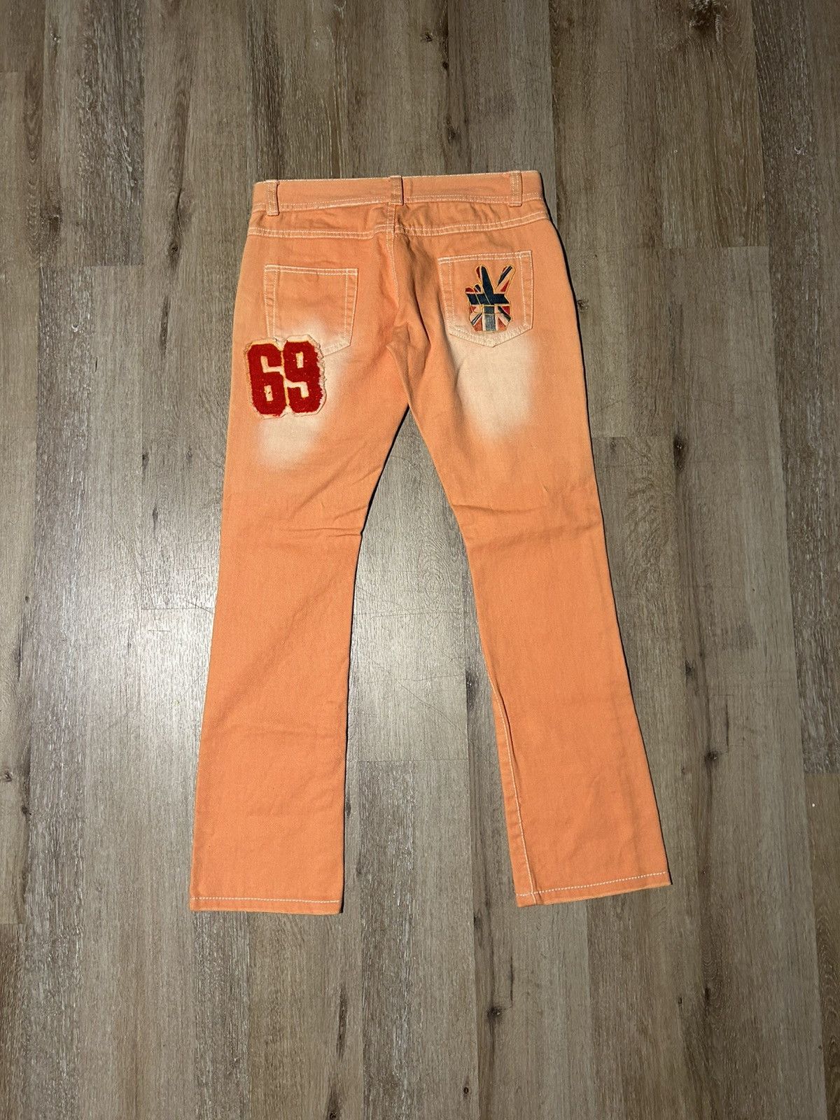 In The Attic In The Attic Faded Patchwork Embroidered Flare Jeans Size US 32 / EU 48 - 4 Thumbnail