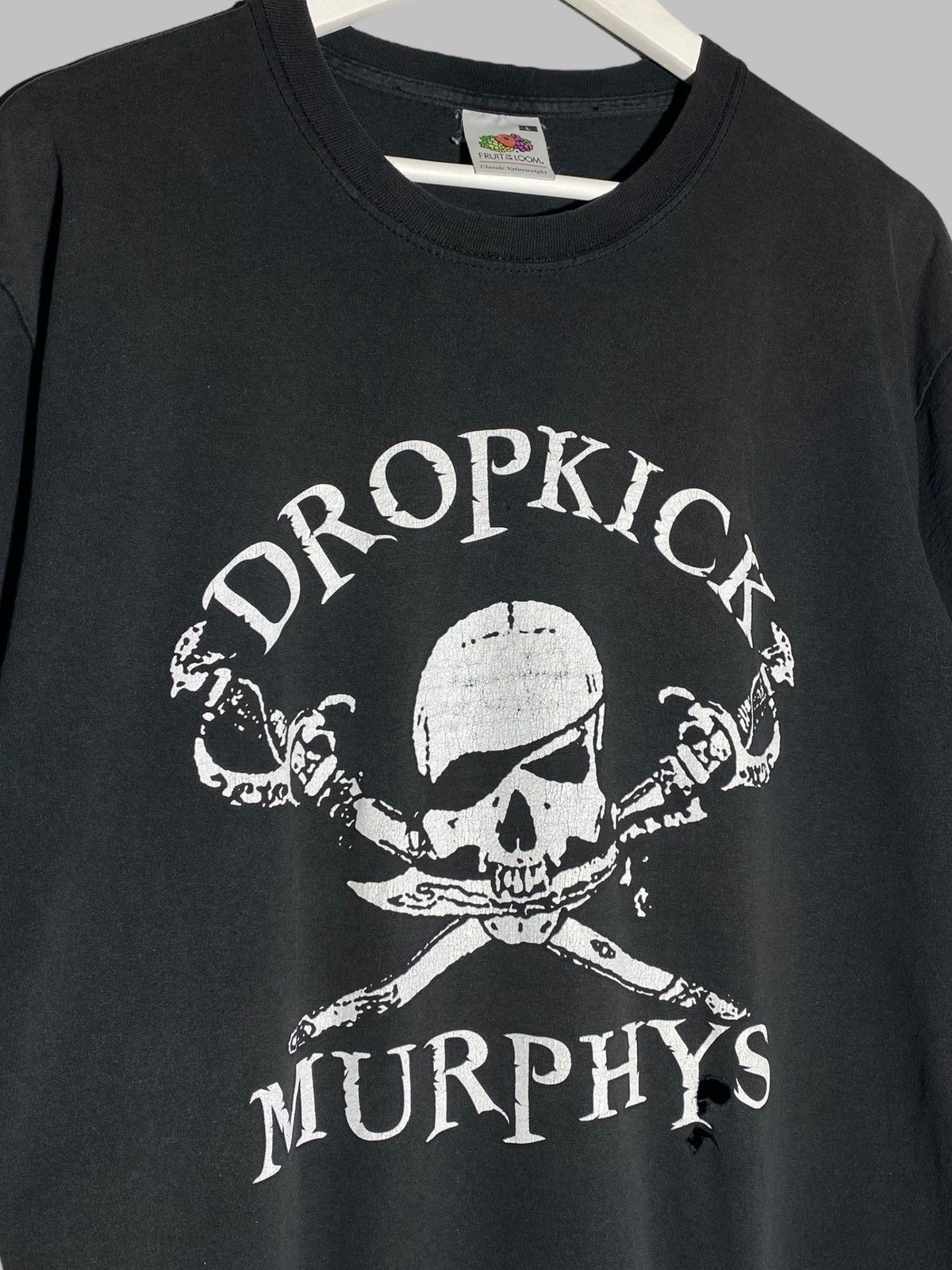 Band Tees Vintage Dropkick Murphys Skull Graphic Print Distressed Tee Size US L / EU 52-54 / 3 - 2 Thumbnail