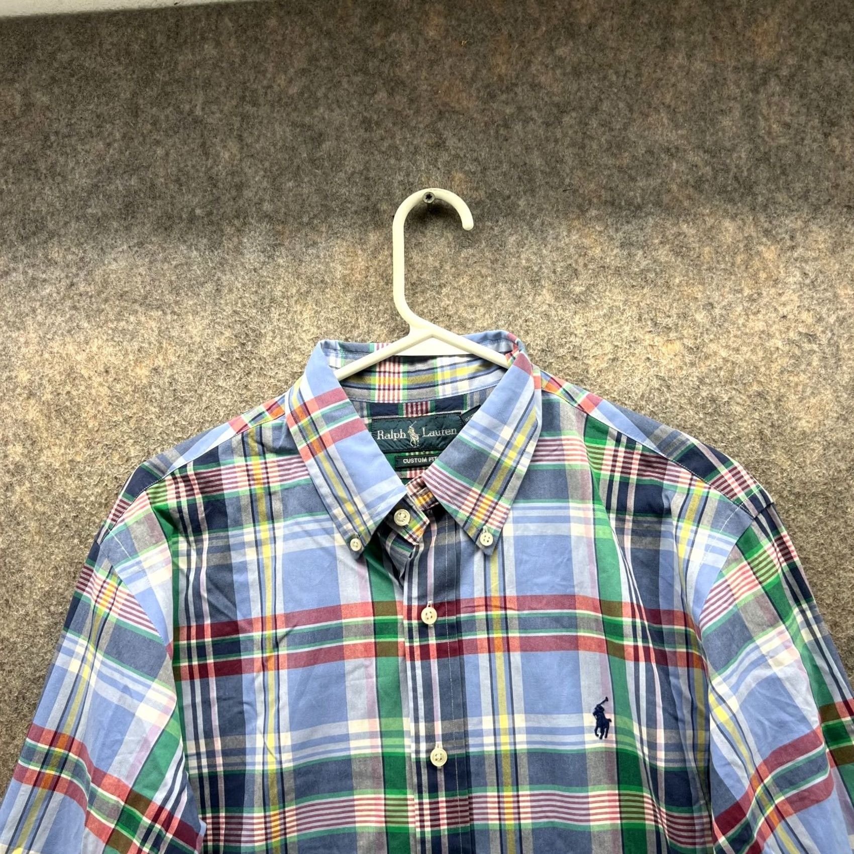 Polo Ralph Lauren Ralph Lauren Shirt Men Large Blue Plaid Button-Up Vintage Size US L / EU 52-54 / 3 - 6 Thumbnail
