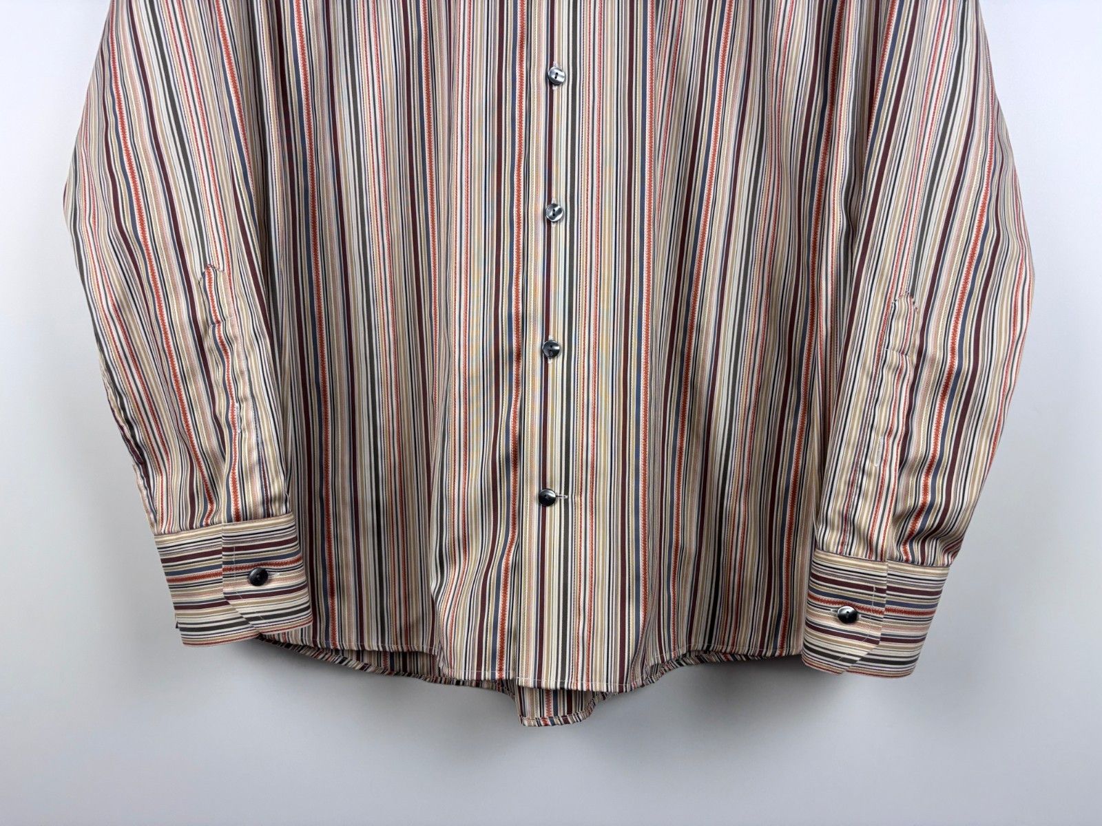 Eton Eton Long Sleeve Button Down Shirt Striped Slim 17.5 / 44 Size US L / EU 52-54 / 3 - 3 Thumbnail