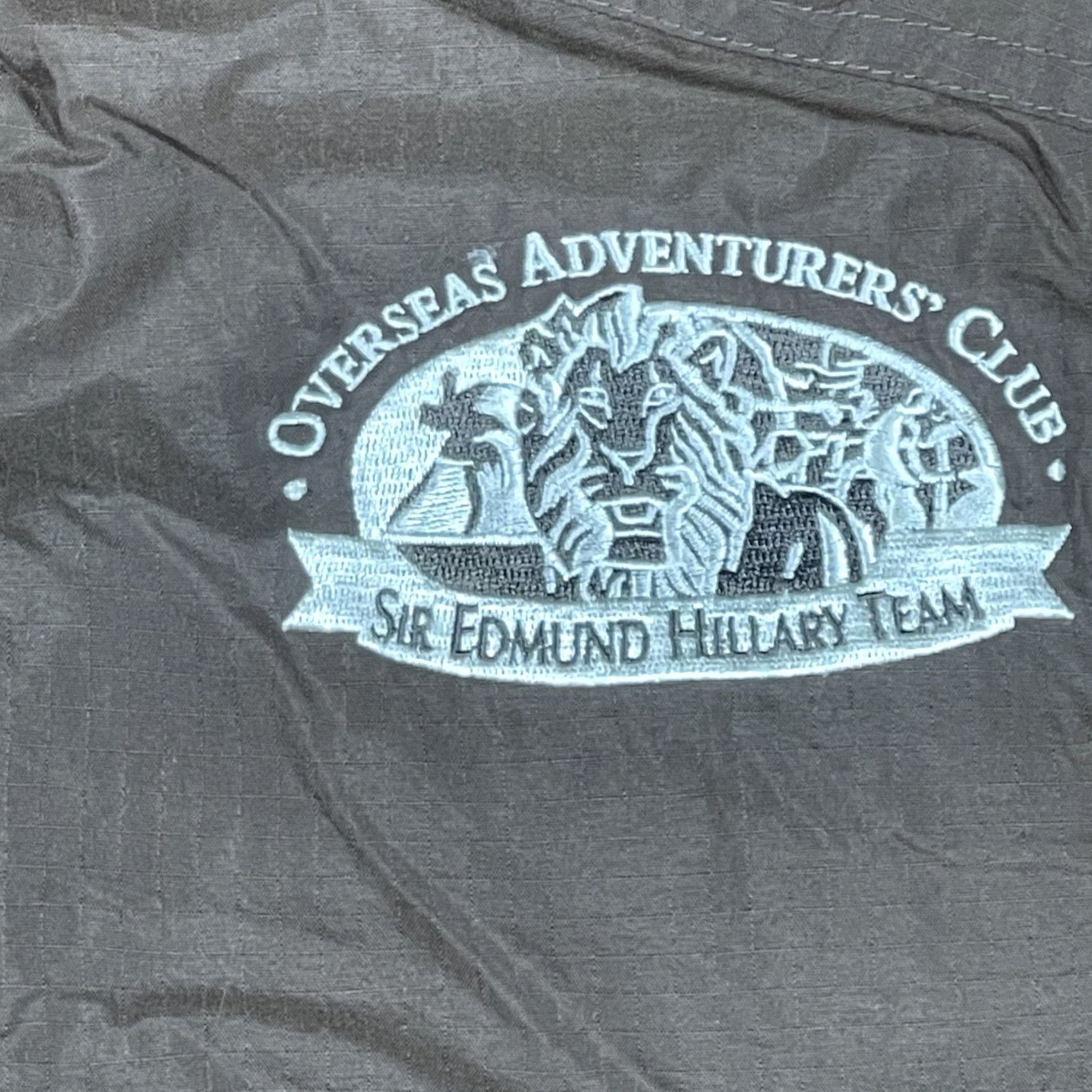 Olive Overseas Adventurer’s Club Windbreaker Hoodie Mens L Olive Green Full Zip Jacket Size US L / EU 52-54 / 3 - 3 Thumbnail
