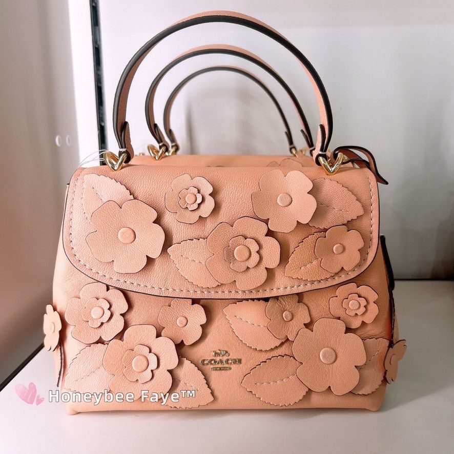 Coach NWT Coach Emory Top Handle Bag With Floral Applique CDY44 Size ONE SIZE - 1 Thumbnail