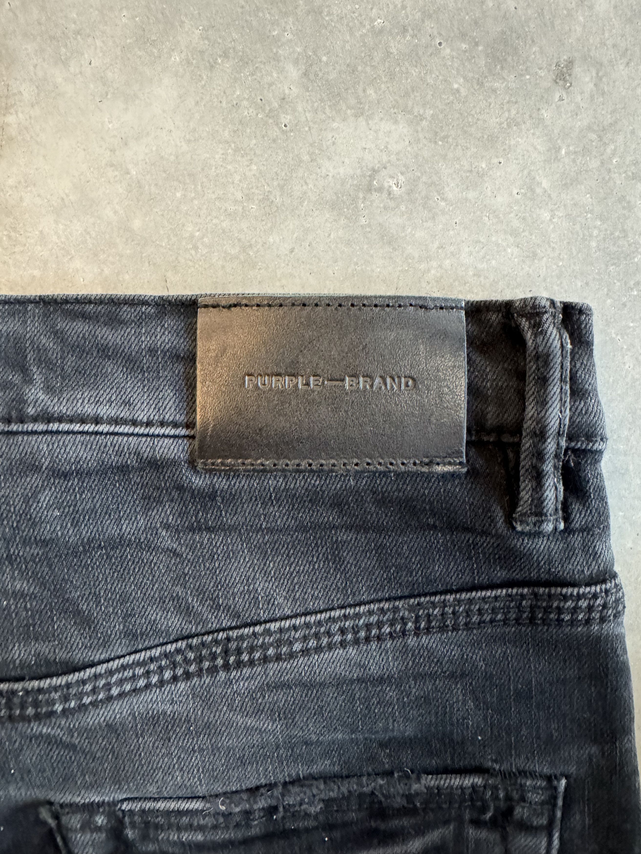 Purple Brand Black Purple ripped denim Size US 31 - 4 Thumbnail