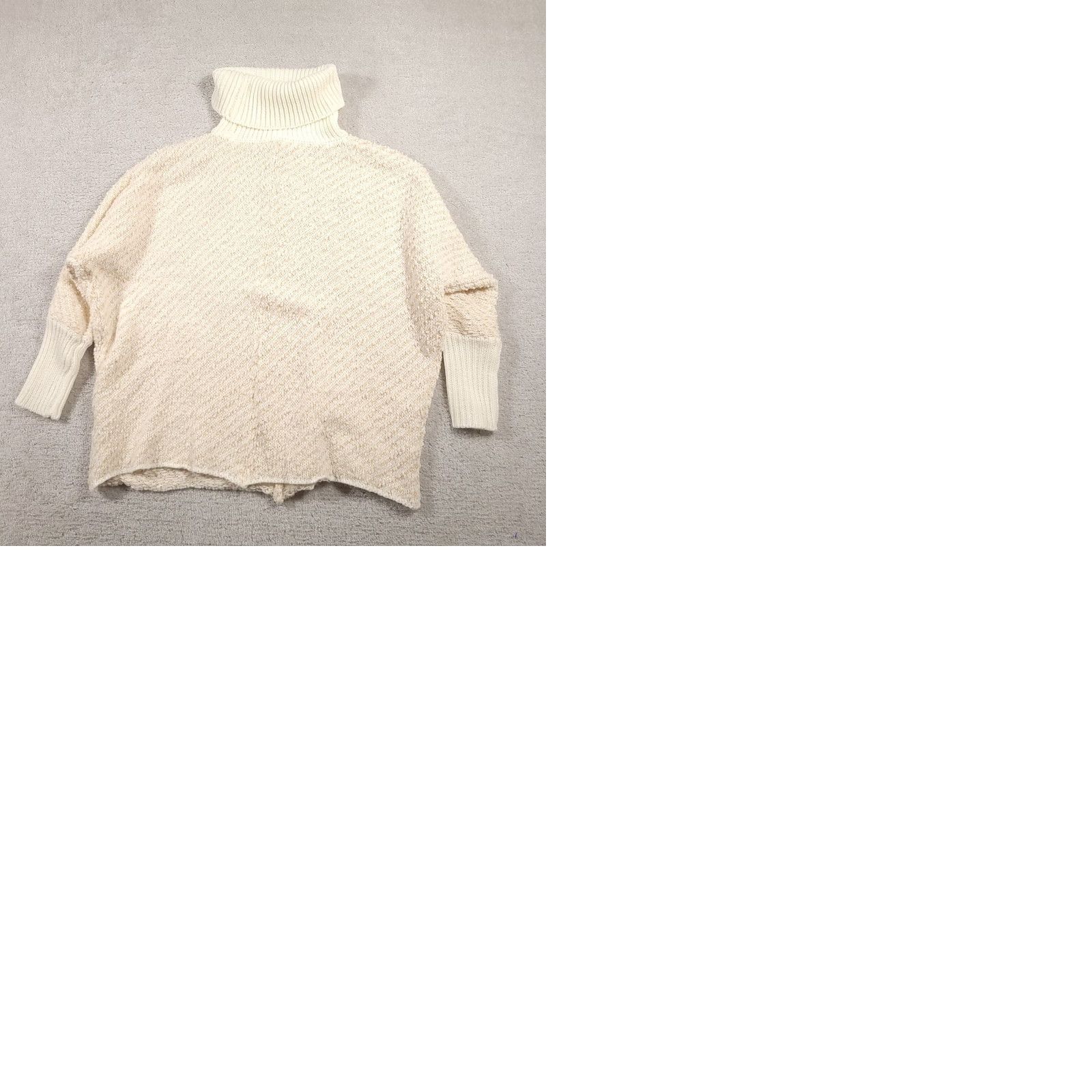 Madison Moon & Madison Sweater Womens Small Turtleneck Pullover Soft Knit Ivory Cozy Modern Oversized Dolman Sleeve N/A Size S / US 4 / IT 40 - 9 Thumbnail