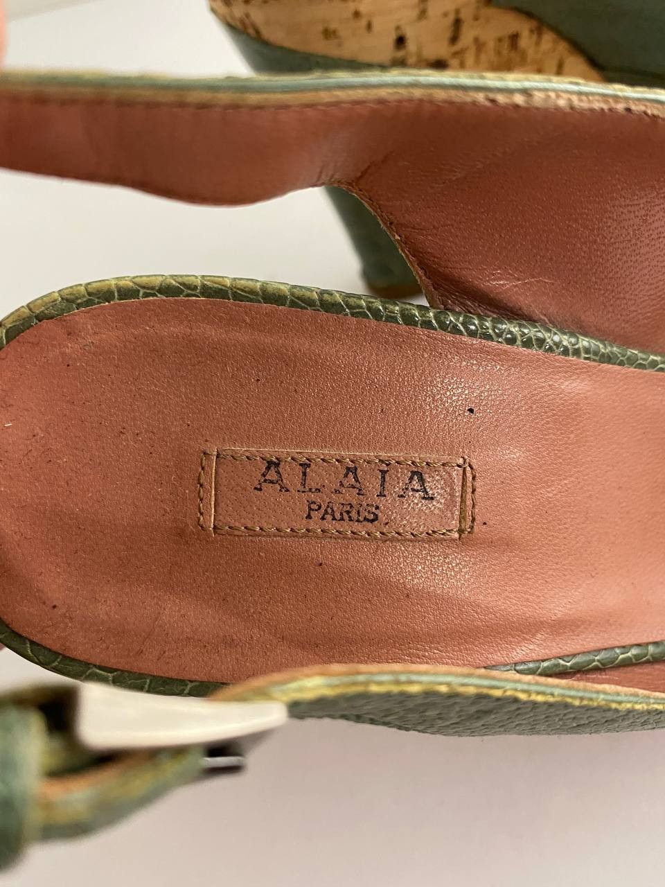 Alaia Alaia Paris Snakeskin Platform Peep Toe Heels Vintage Y2K Size US 6.5 / IT 36.5 - 7 Thumbnail