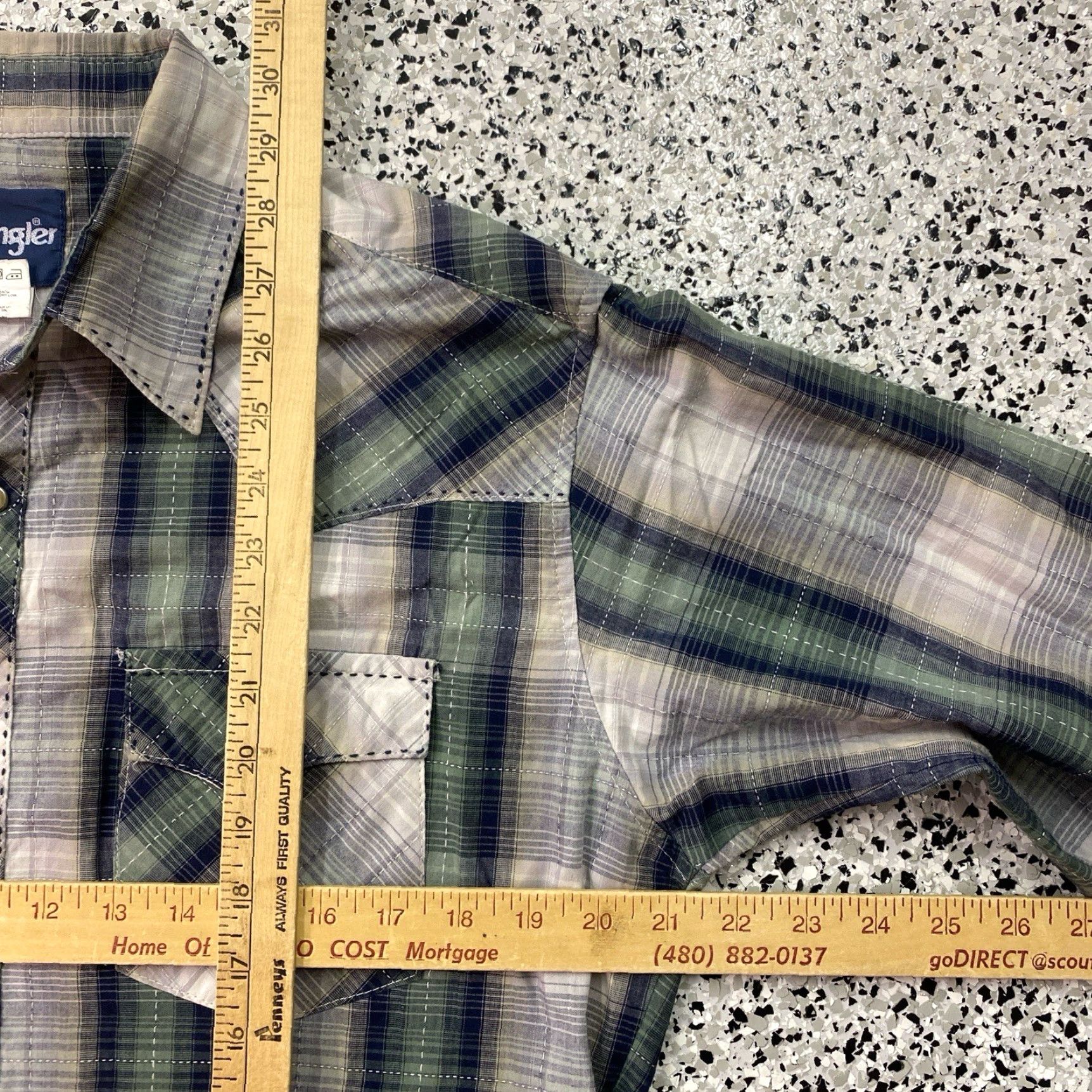 Wrangler VINTAGE Wrangler Pearl Snap Plaid Western Cowboy Shirt Mens Medium Blue Size US M / EU 48-50 / 2 - 3 Thumbnail