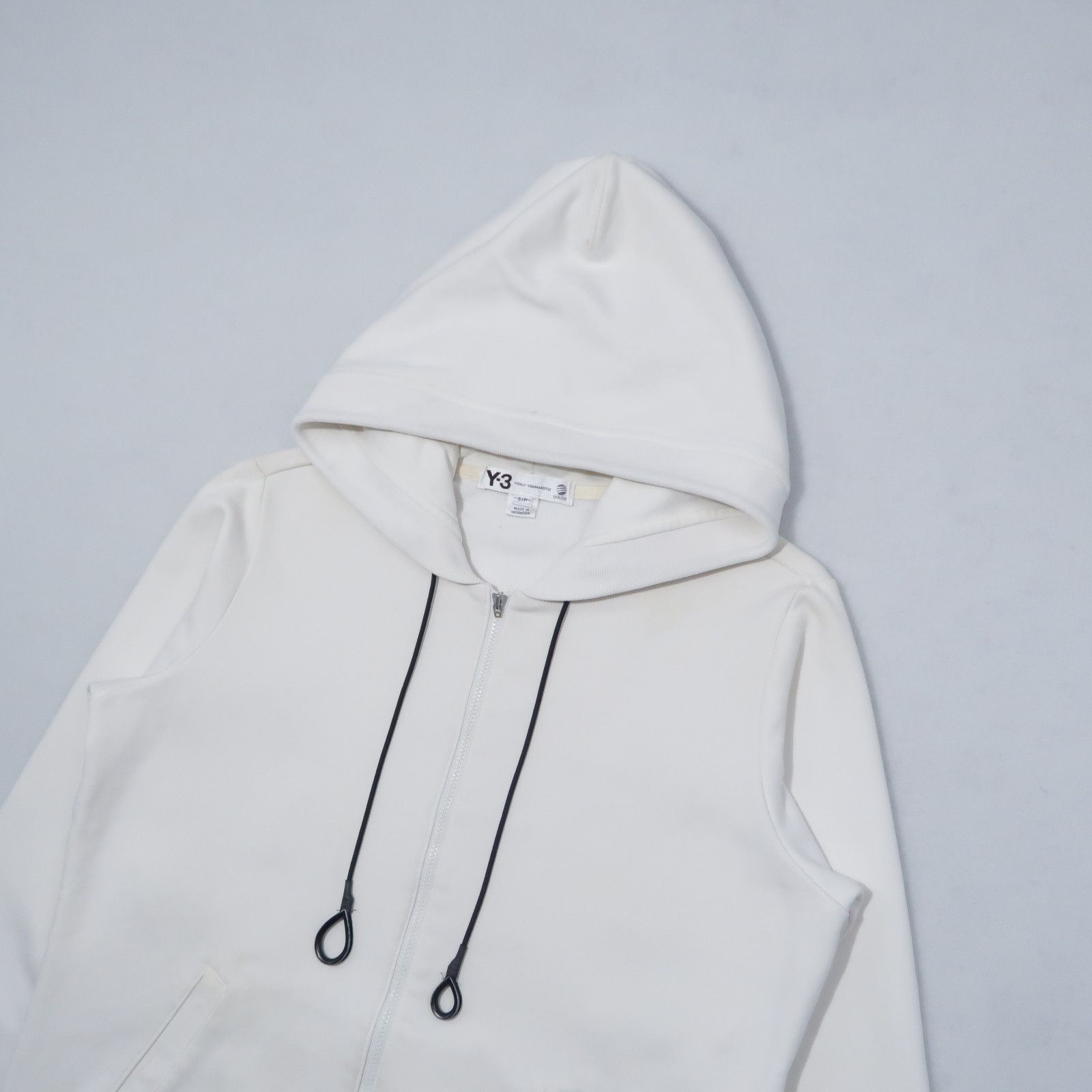 Adidas × Y-3 S/S 2008 Y-3 Yohji Yamamoto Big Logo Back Zip Hoodie Size US S / EU 44-46 / 1 - 5 Thumbnail
